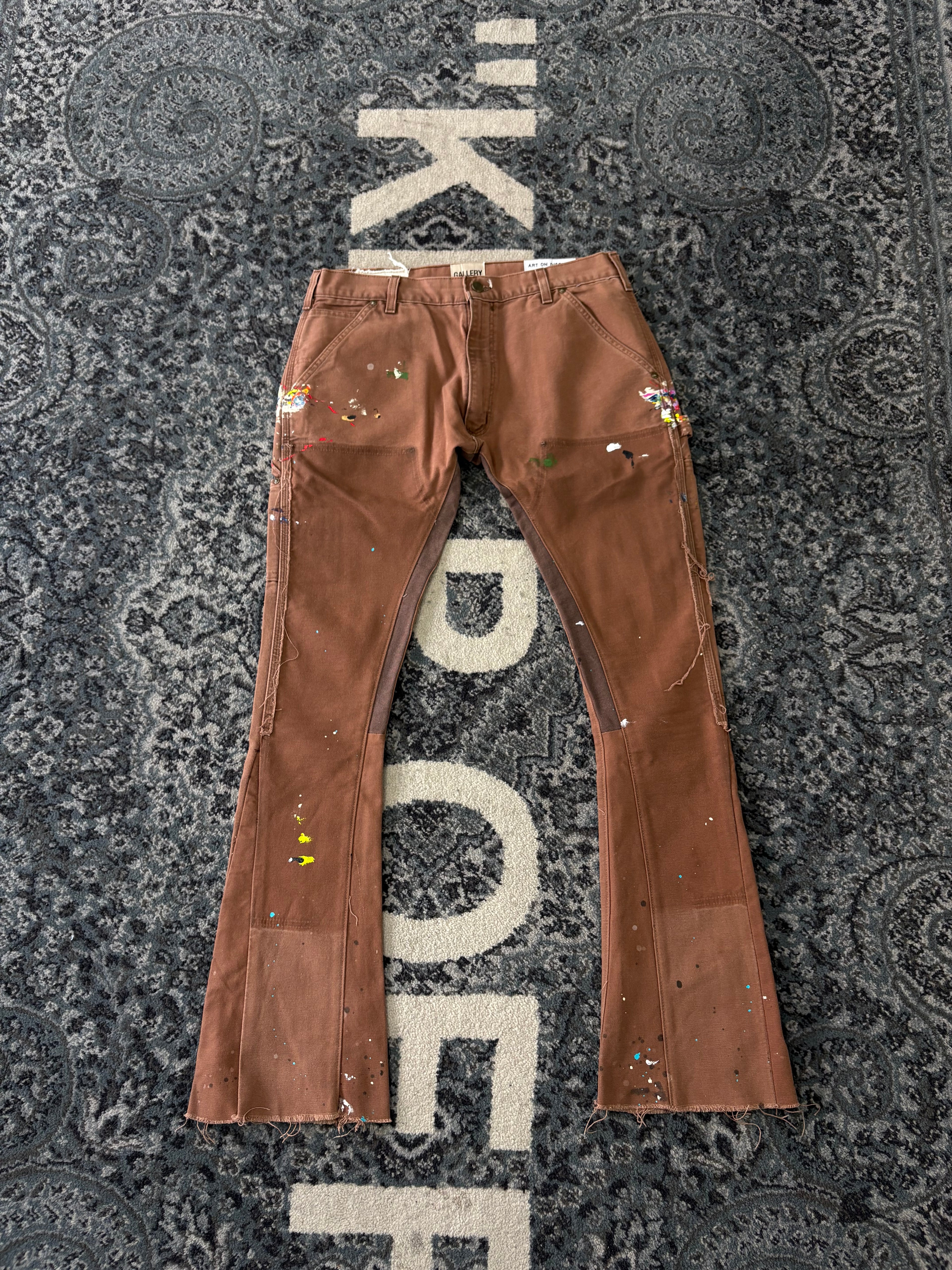 GALLERY DEPT paint carpenter jeans brown 32 U