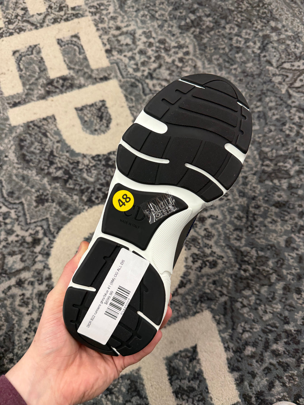 DIOR B22 runners grey/blue 41 (8M) OG ALL DS