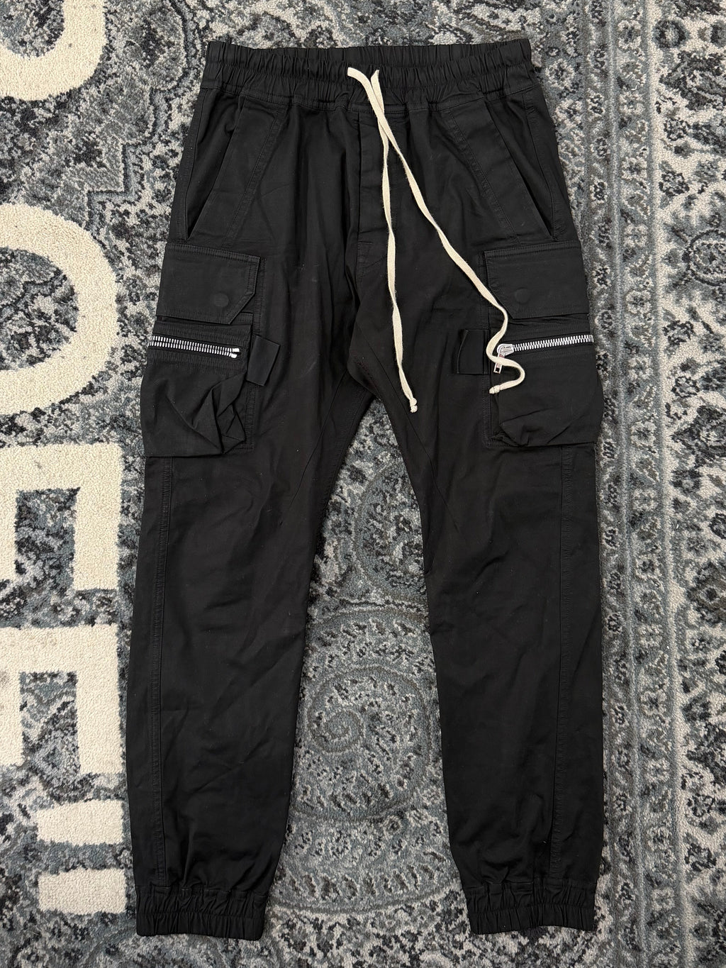 RICK OWENS zippered cargo pants black 46 (28-30) U