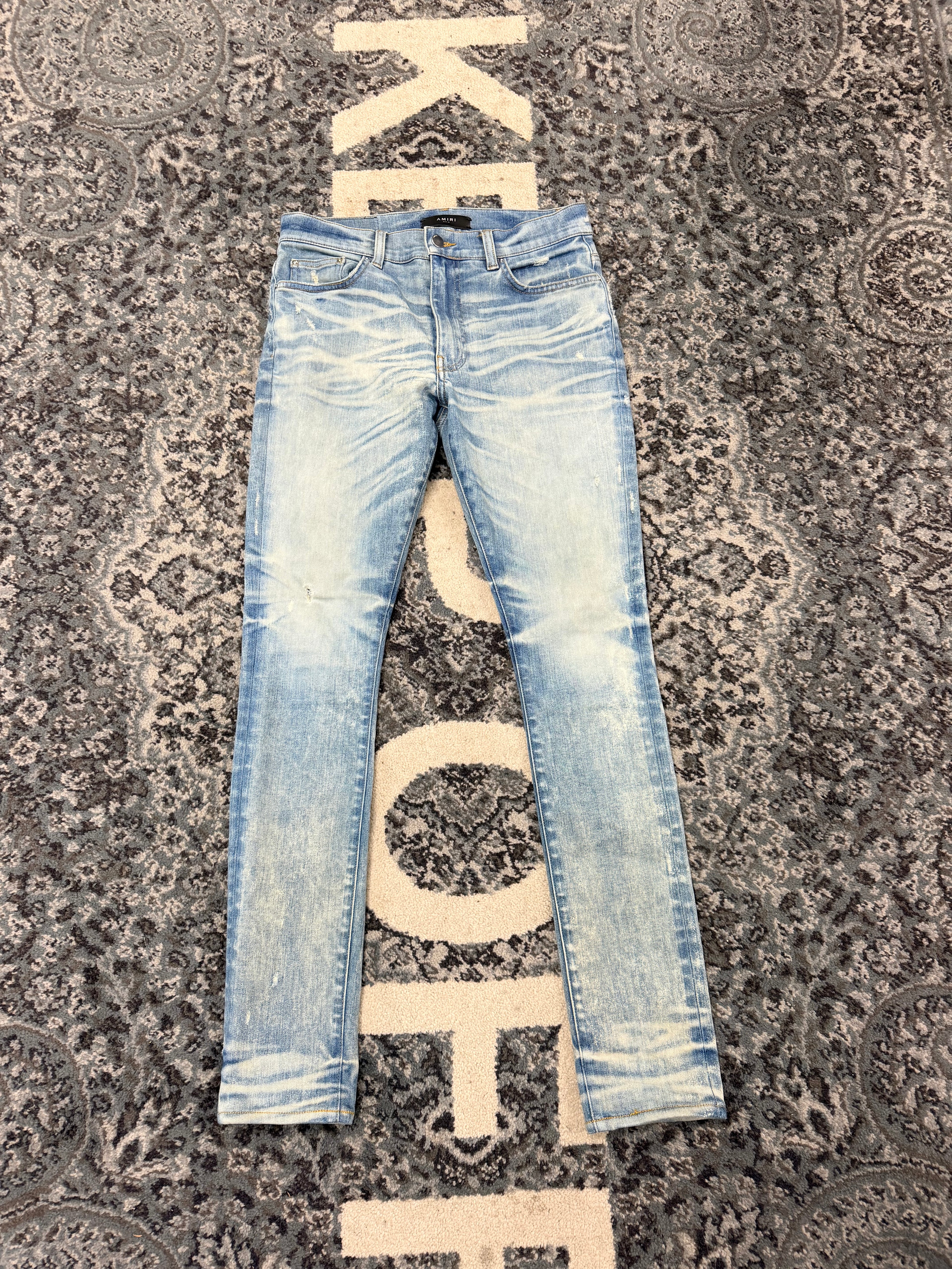 Amiri light washed stacked jeans sz 31 U