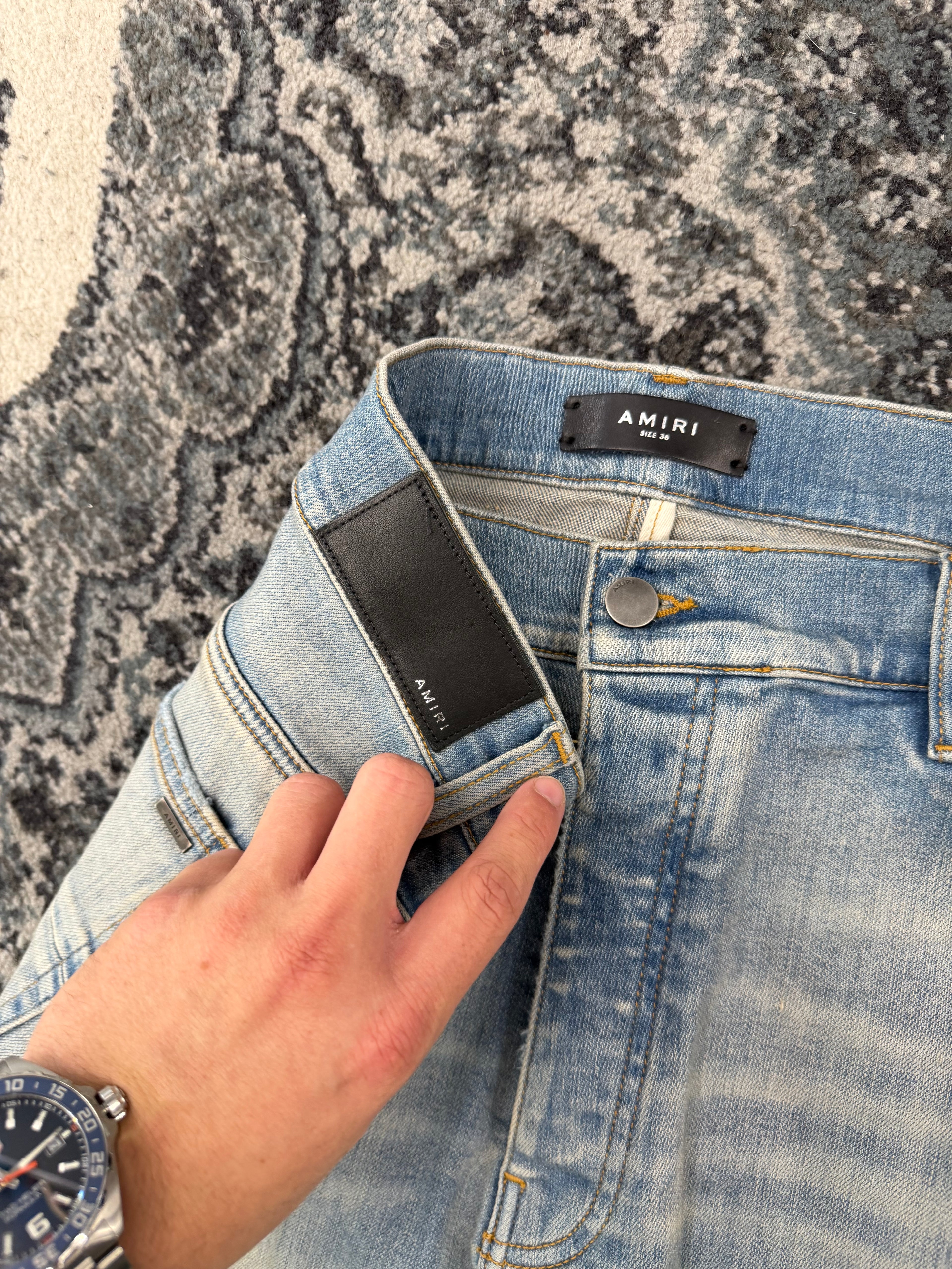 AMIRI red snake patch jeans indigo 38 U
