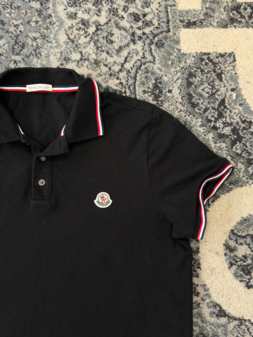 MONCLER maglia polo shirt black S U