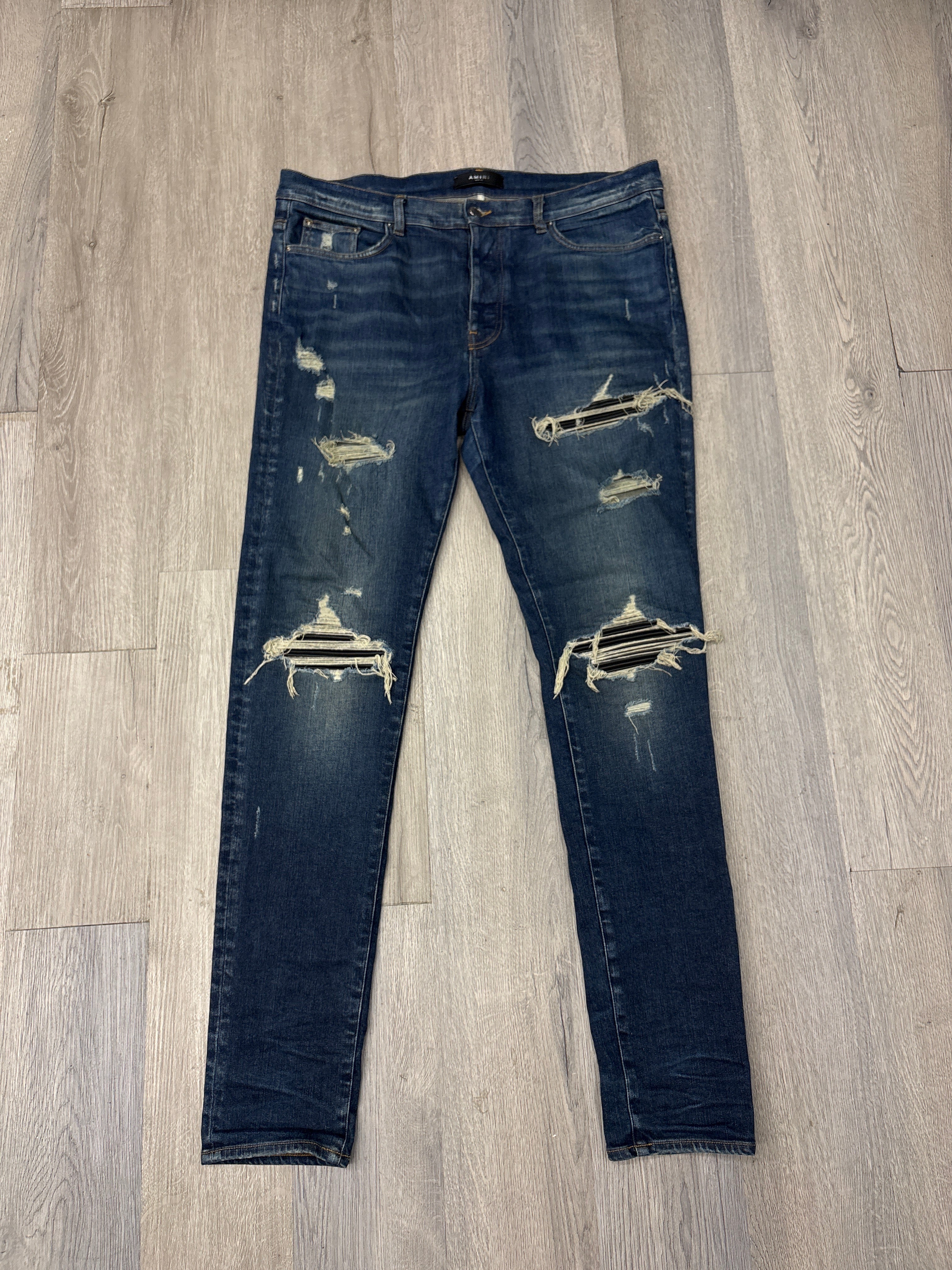 AMIRI black patch mx1 jeans deep indigo 38 U