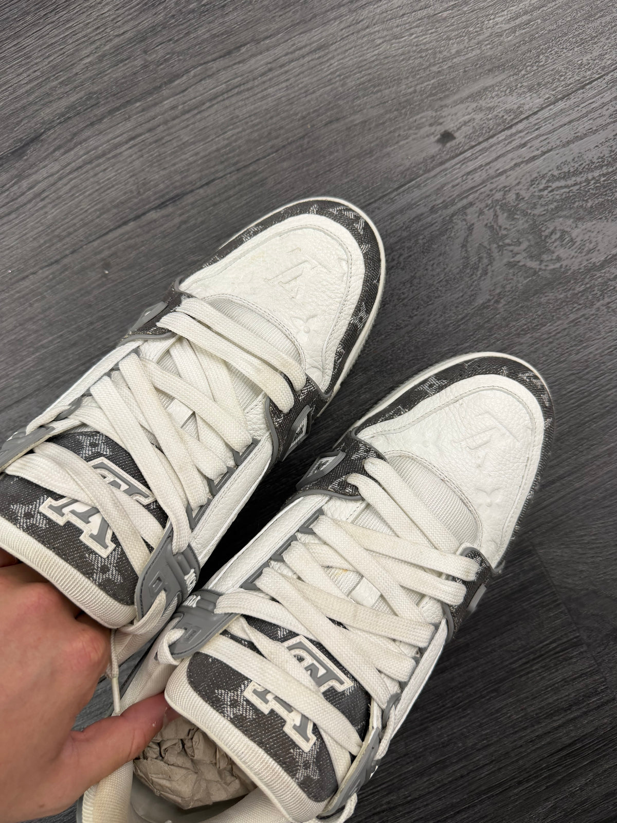LV monogram trainers grey 9.5LV (11M) OG ALL U
