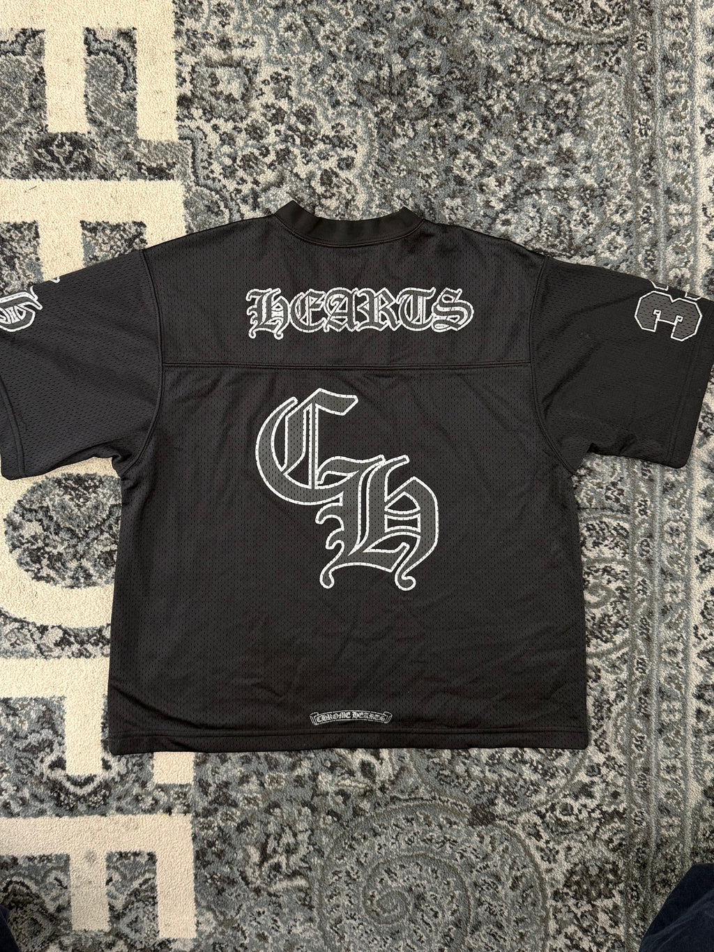CHROME HEARTS mesh jersey black S U