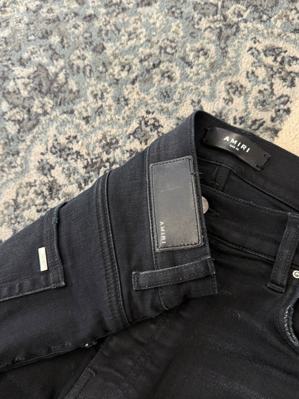 AMIRI mx1 blue/black patch jeans 32 U