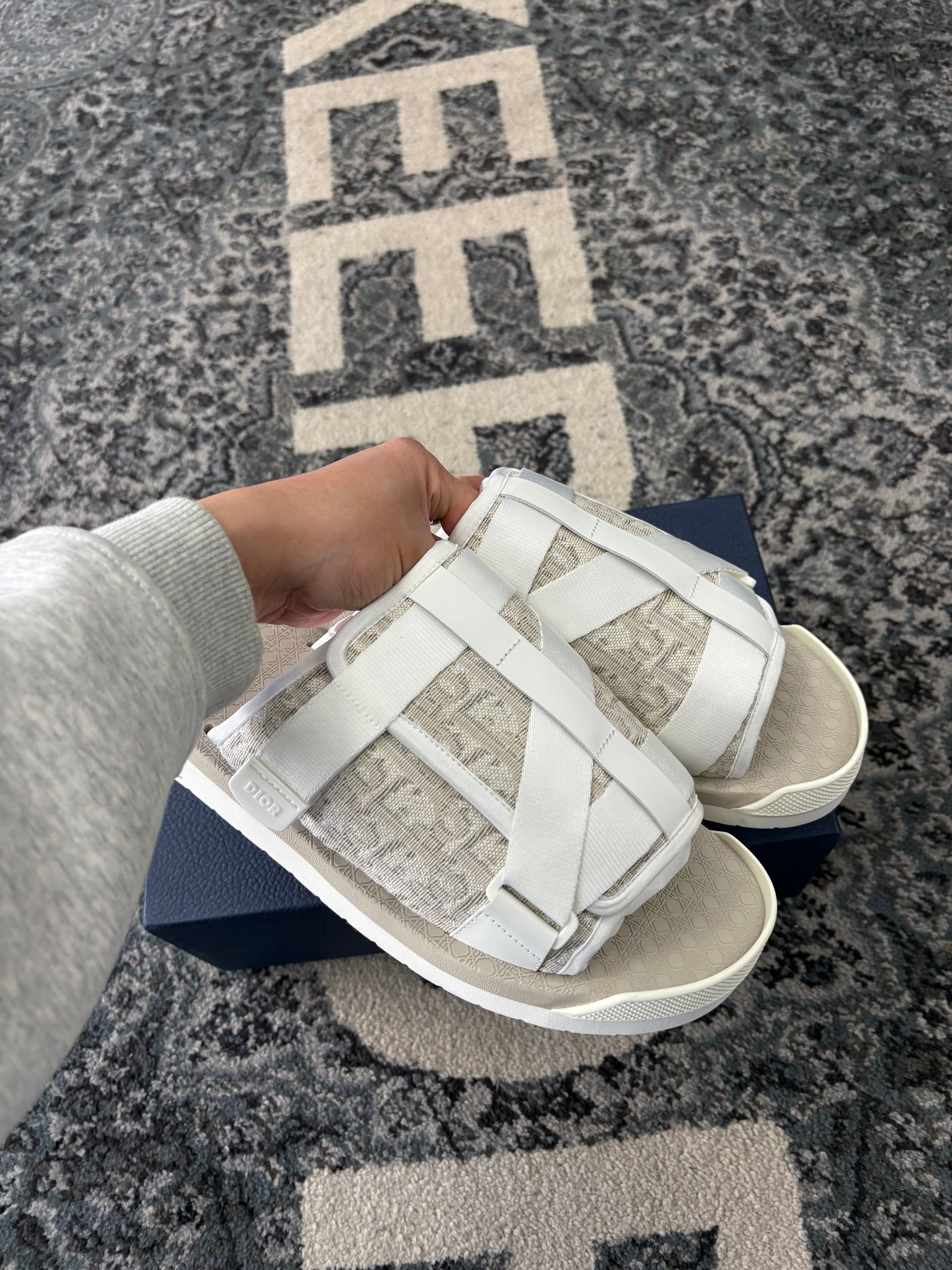 DIOR oblique alpha sandals beige 44 (11M) OG ALL DS