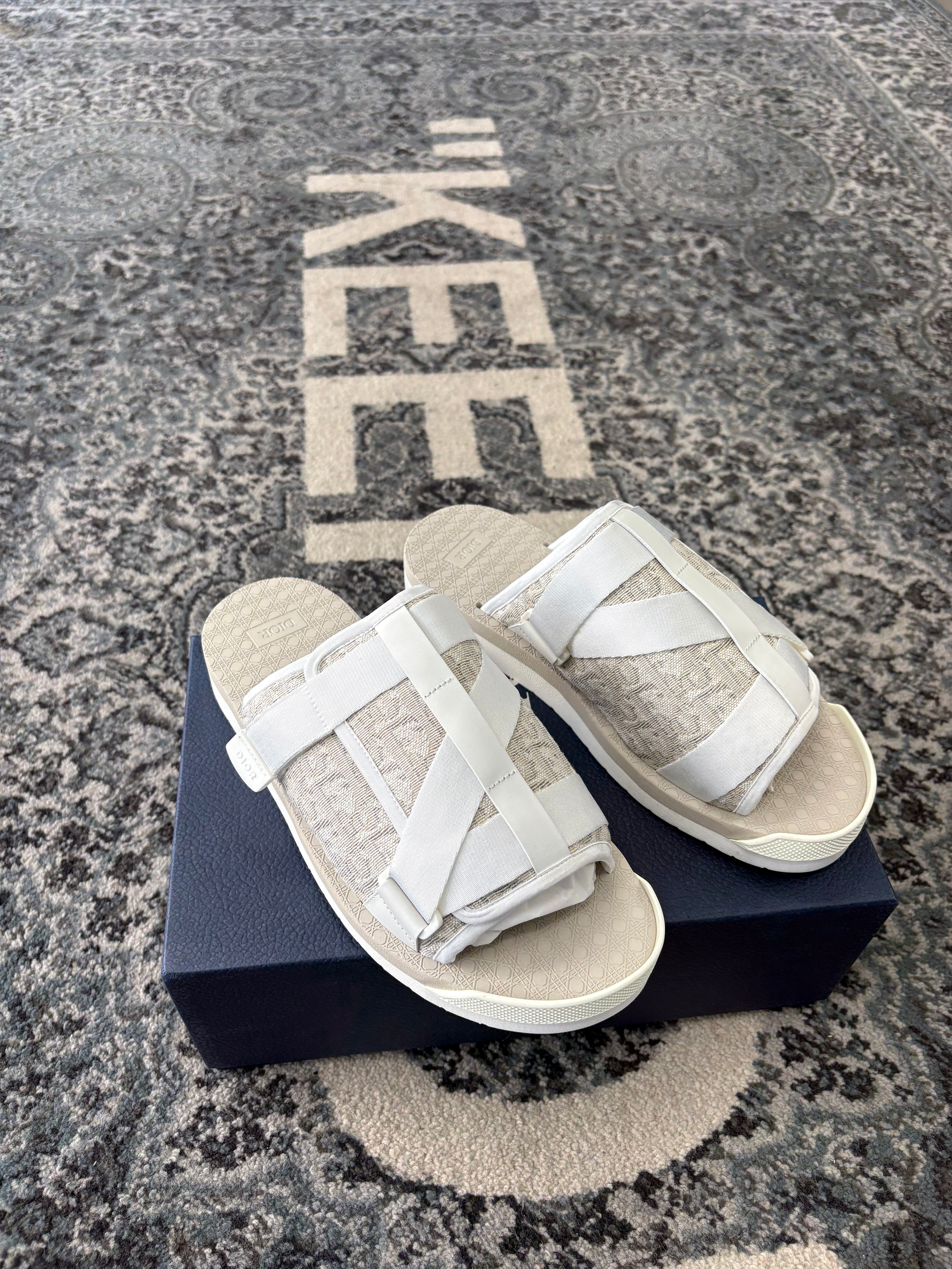 DIOR oblique alpha sandals beige 44 (11M) OG ALL DS