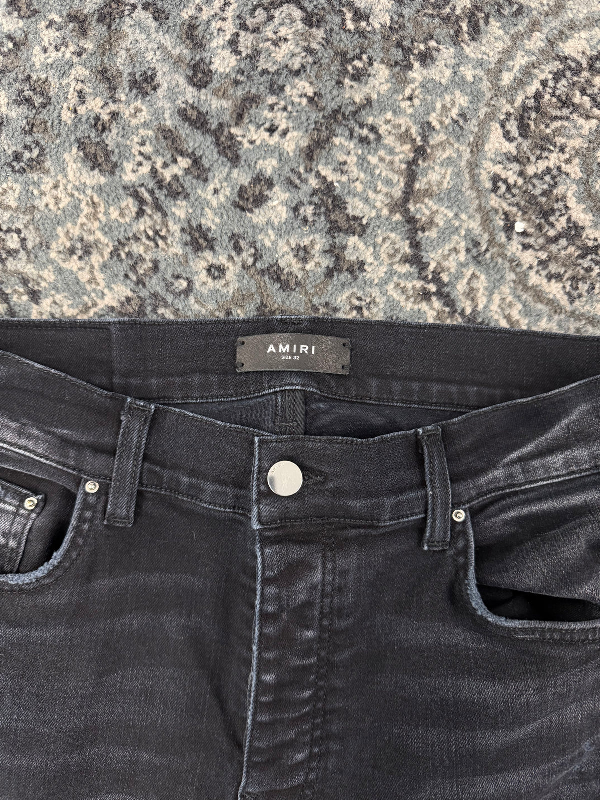 AMIRI green patch mx1 jeans black 32 U