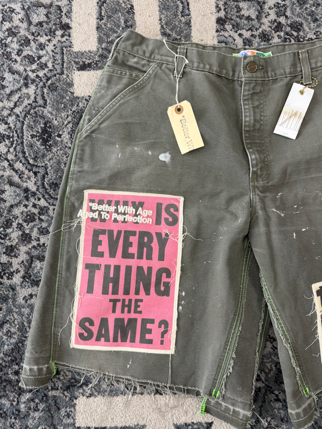 BETTER WITH AGE assorted feck shorts green 38 DSWT