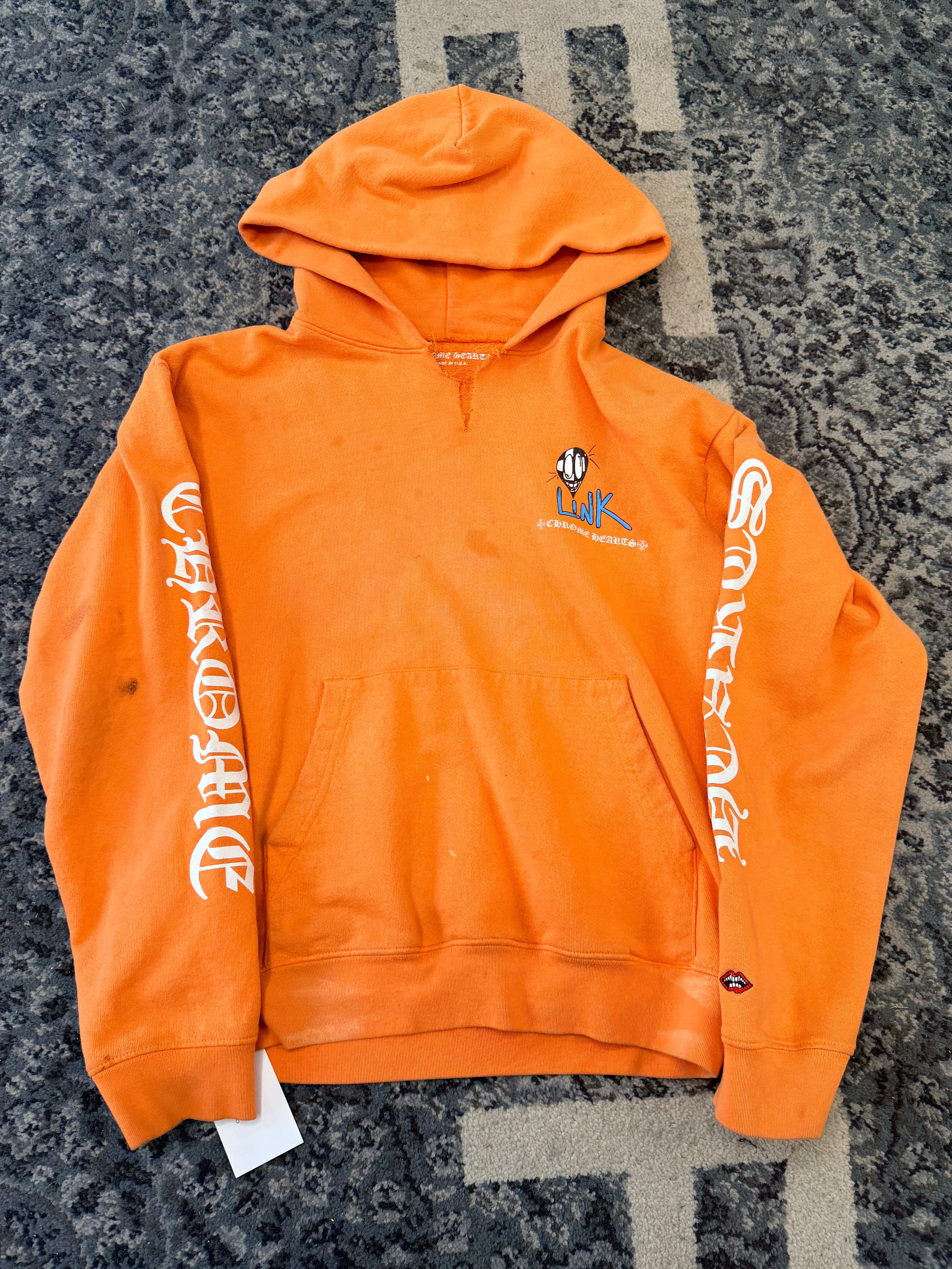 CHROME HEARTS matty boy build hoodie orange M U