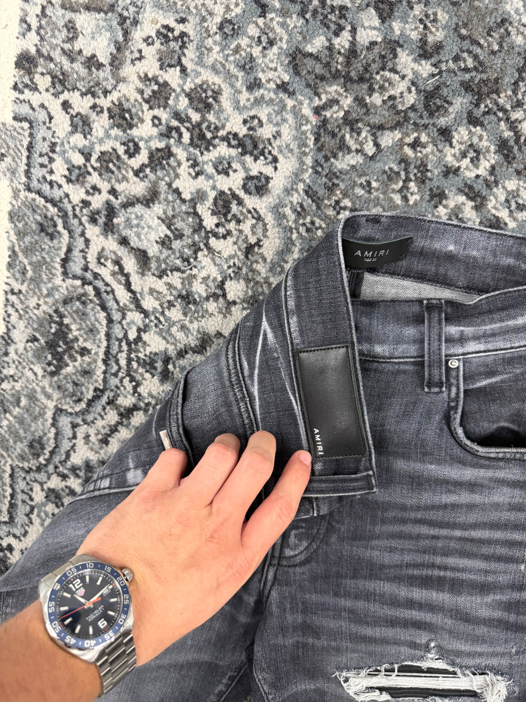 AMIRI black patch mx1 jeans storm grey 30 U