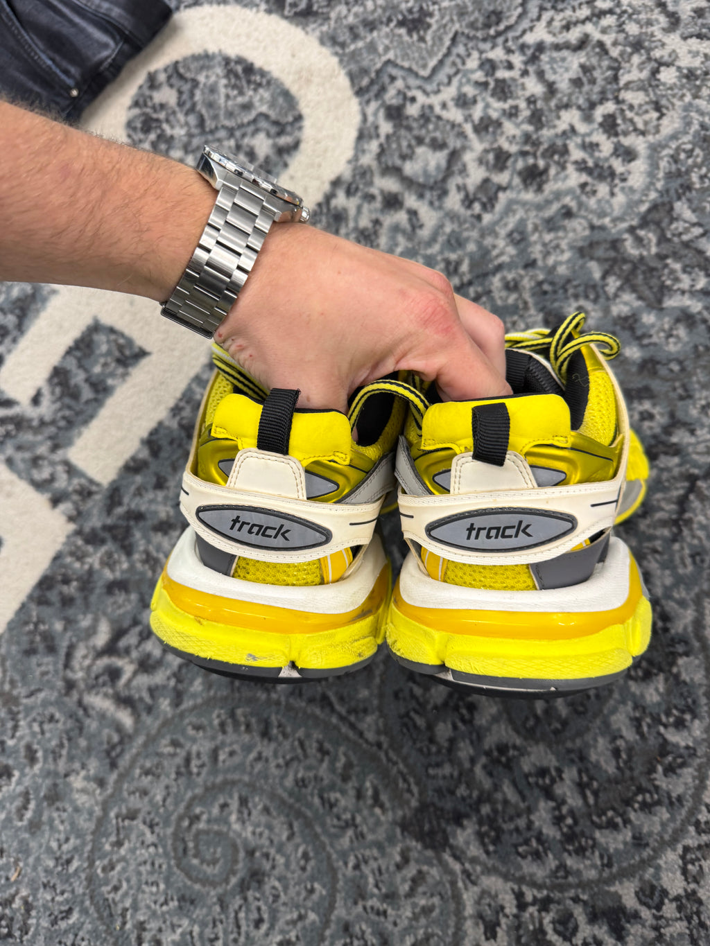 BALENCIAGA track runners yellow/grey 41 (8M) NB U