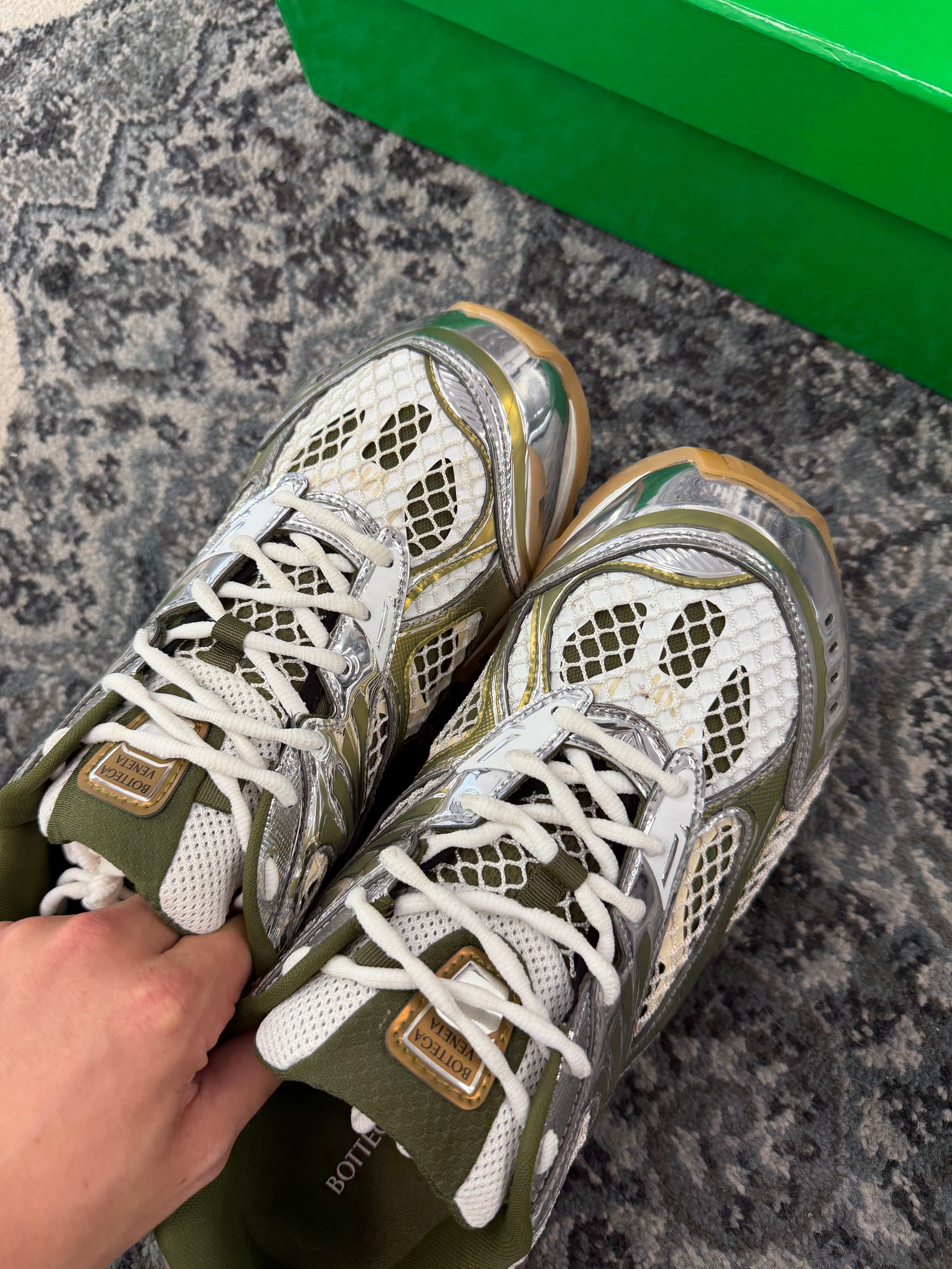 BOTTEGA VENETTA orbit runners green 46 (Fits 12M) OG ALL U