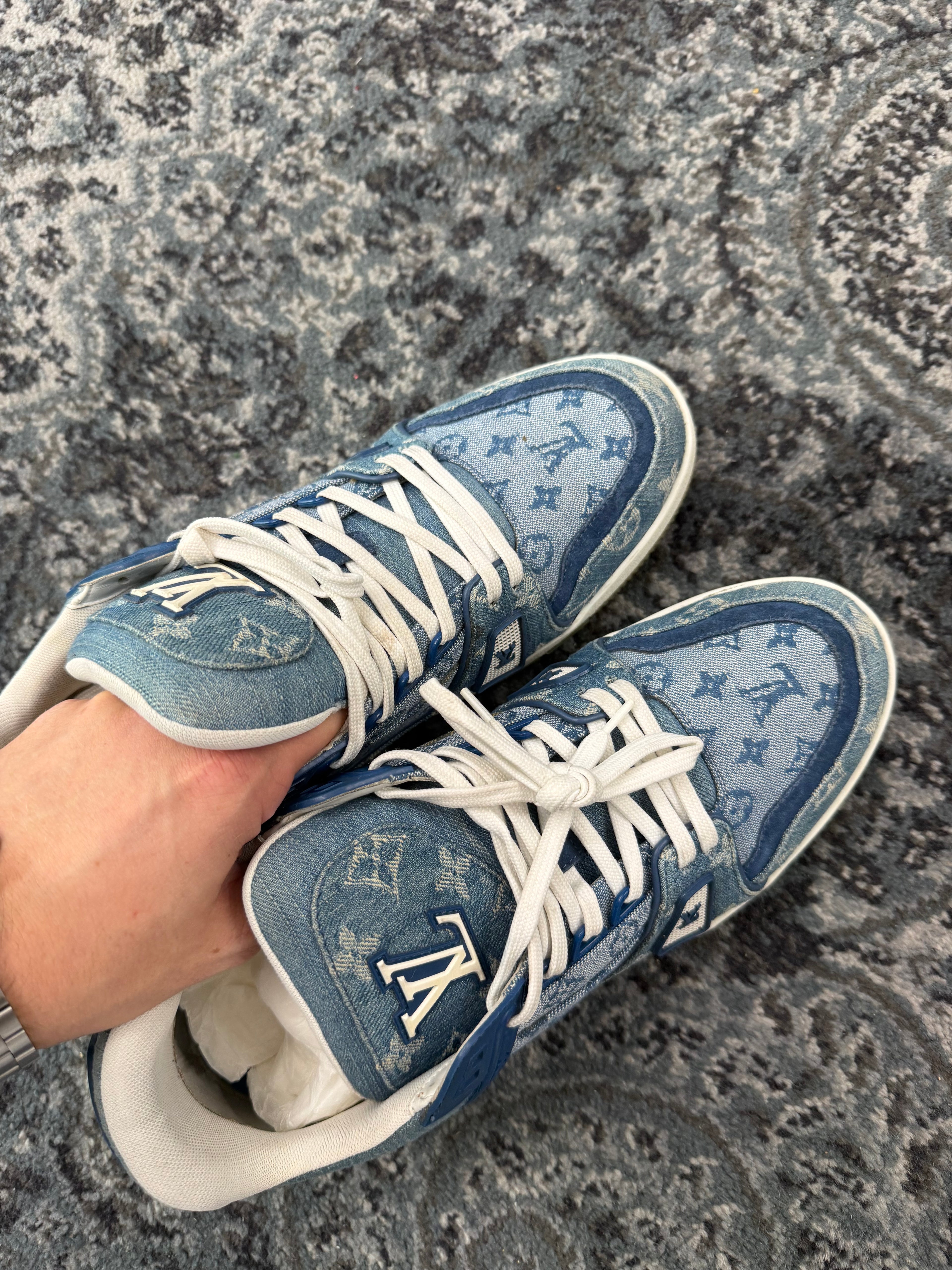 LV monogram trainers blue 9LV (10.5-11M) NB U