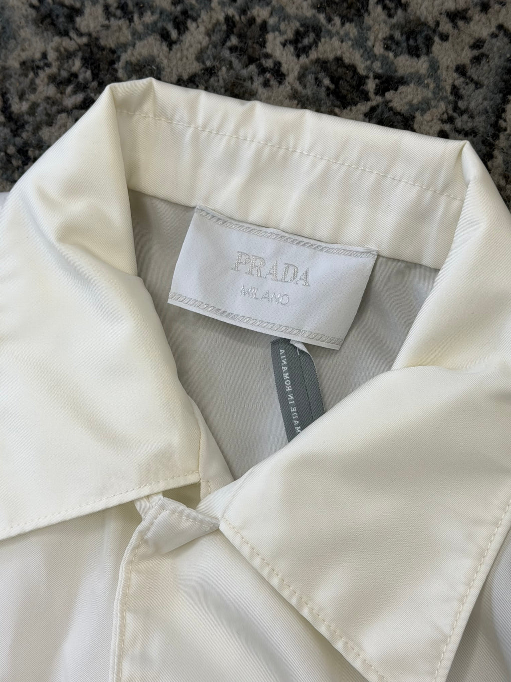 Prada Renylon Button Up Set W/bucket hat