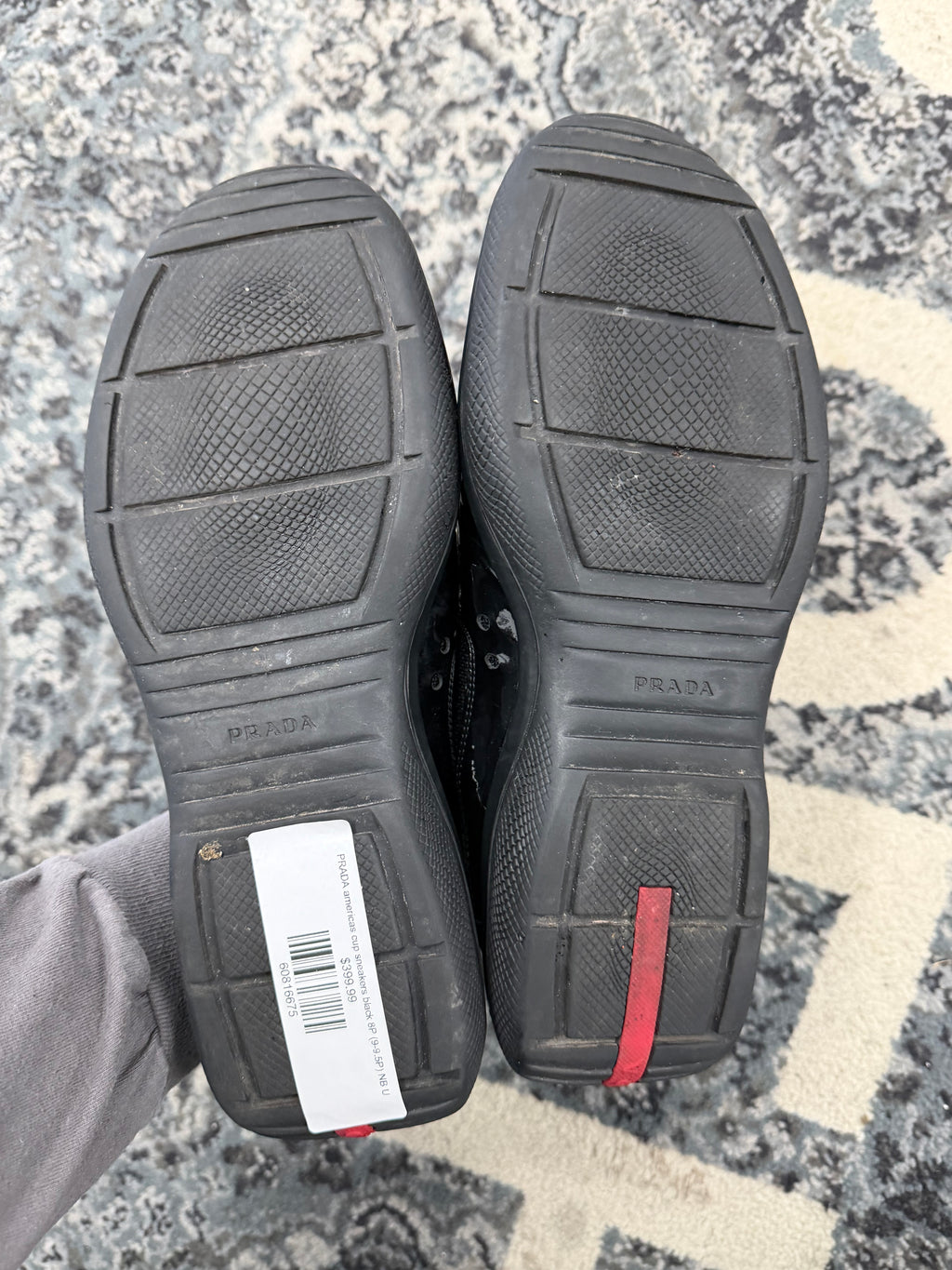 PRADA americas cup sneakers black 8P (9-9.5P) NB U