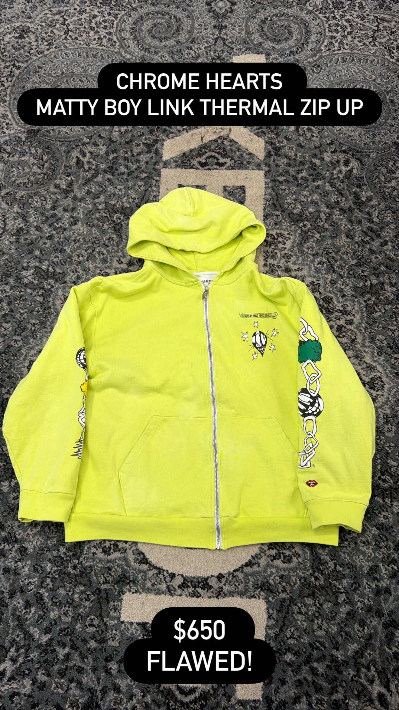CHROME HEARTS matty boy link zip up hoodie XL U
