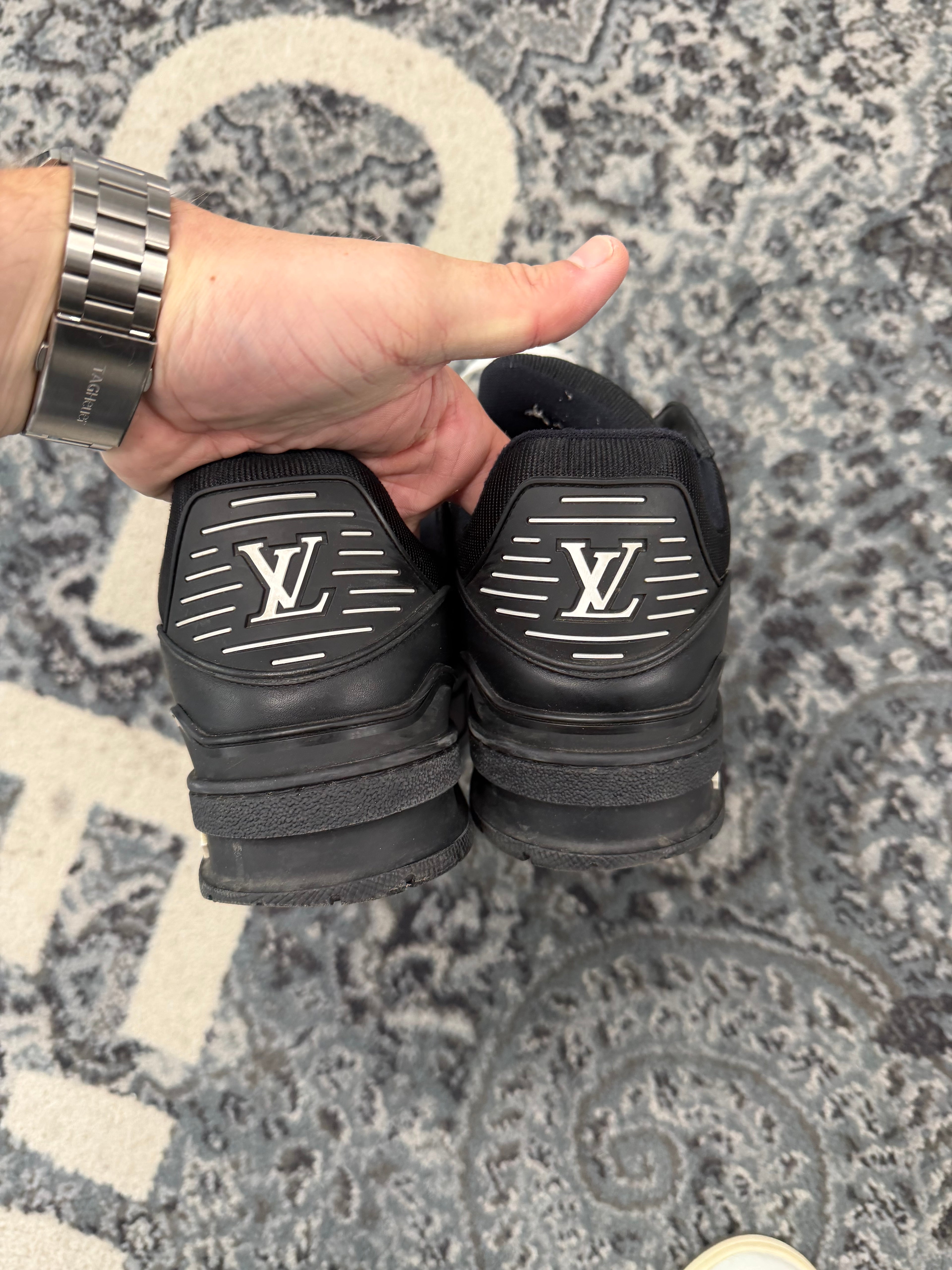 LV monogram trainers triple black 7LV (8.5-9M) OG ALL U