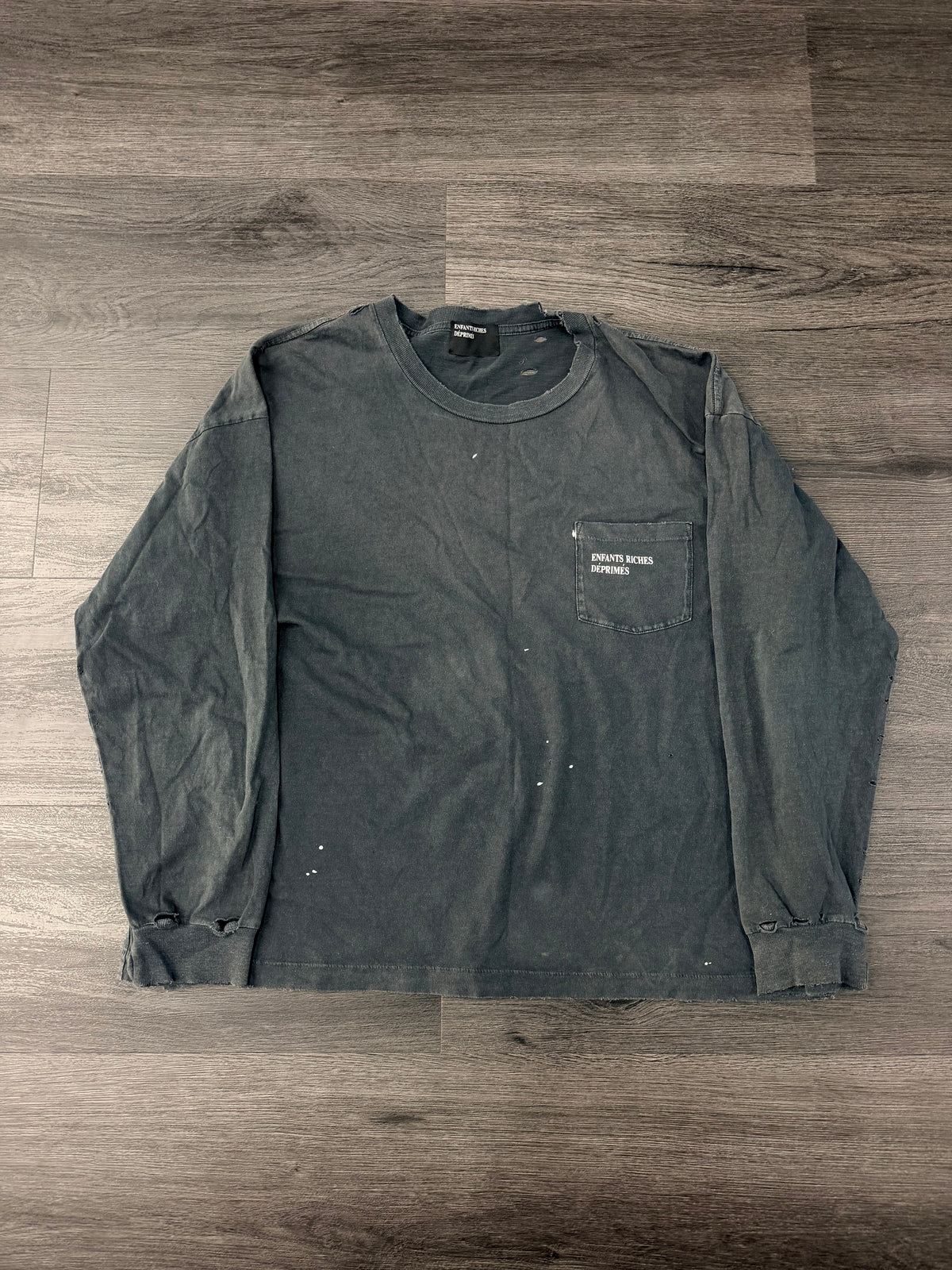 ERD Distressed Logo Longsleeve Size Large