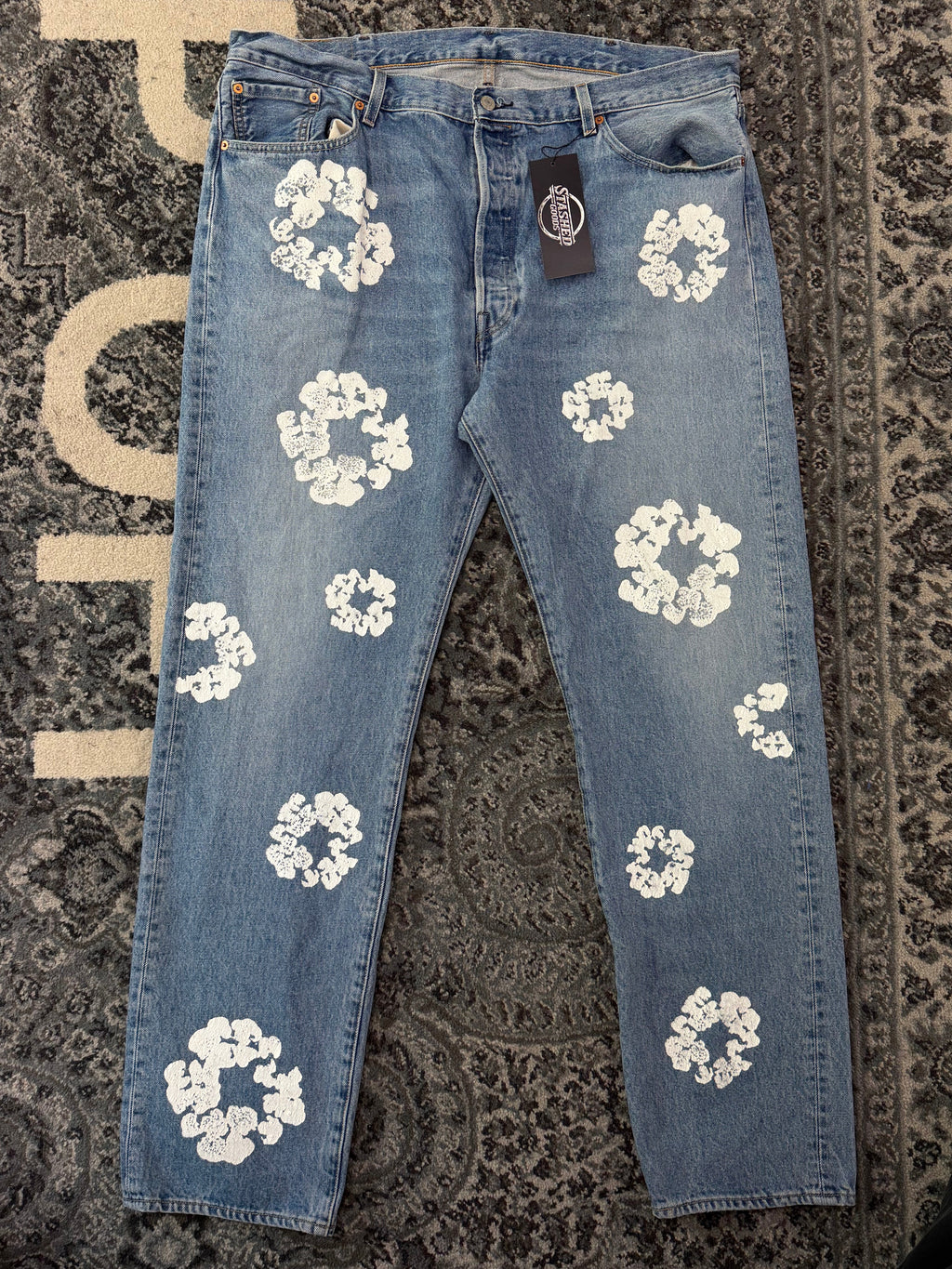 DENIM TEARS wreath jeans blue 42x34 U