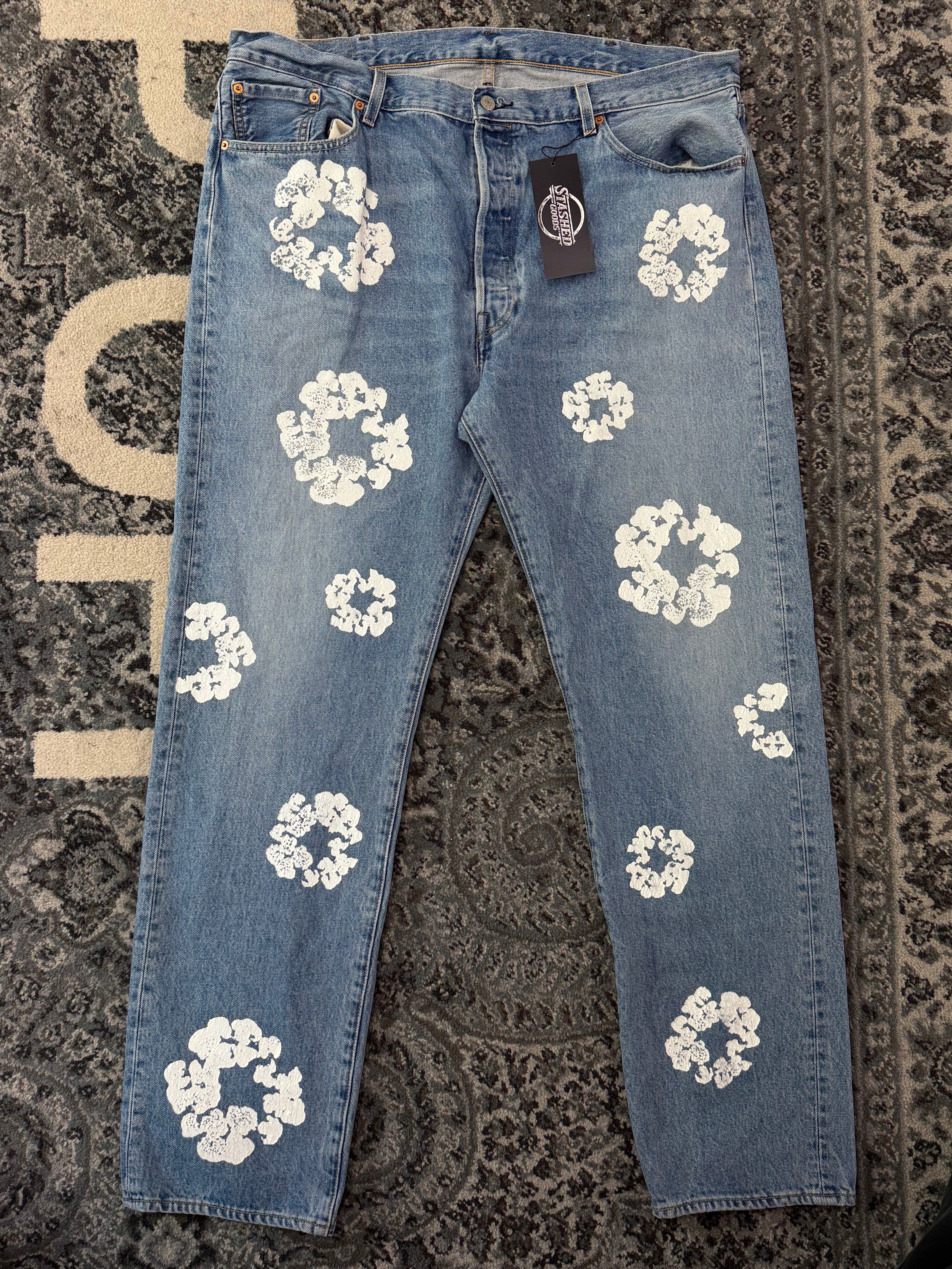 DENIM TEARS wreath jeans blue 42x34 U