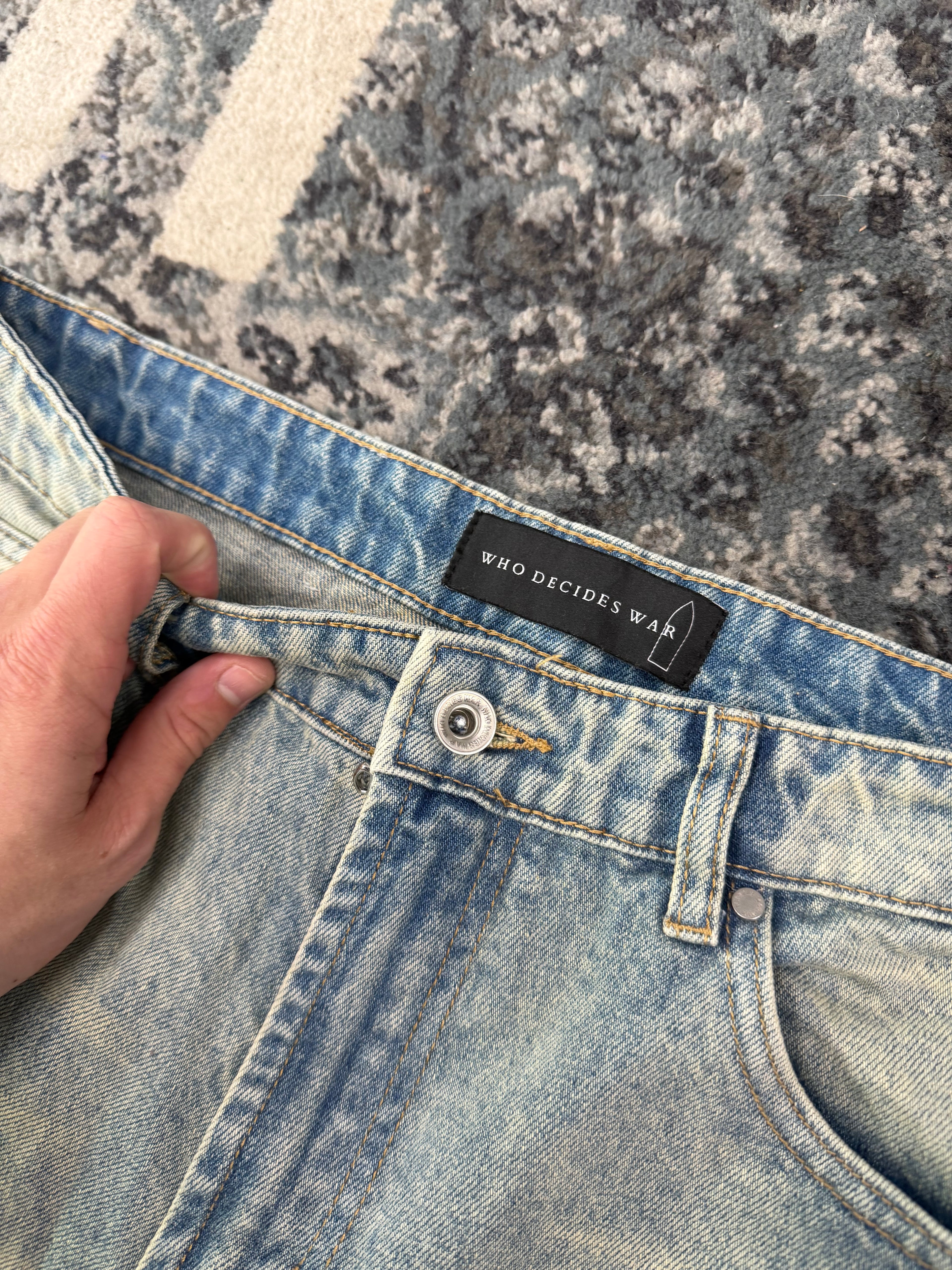 WHO DECIDES WAR paneled jeans blue 34 U