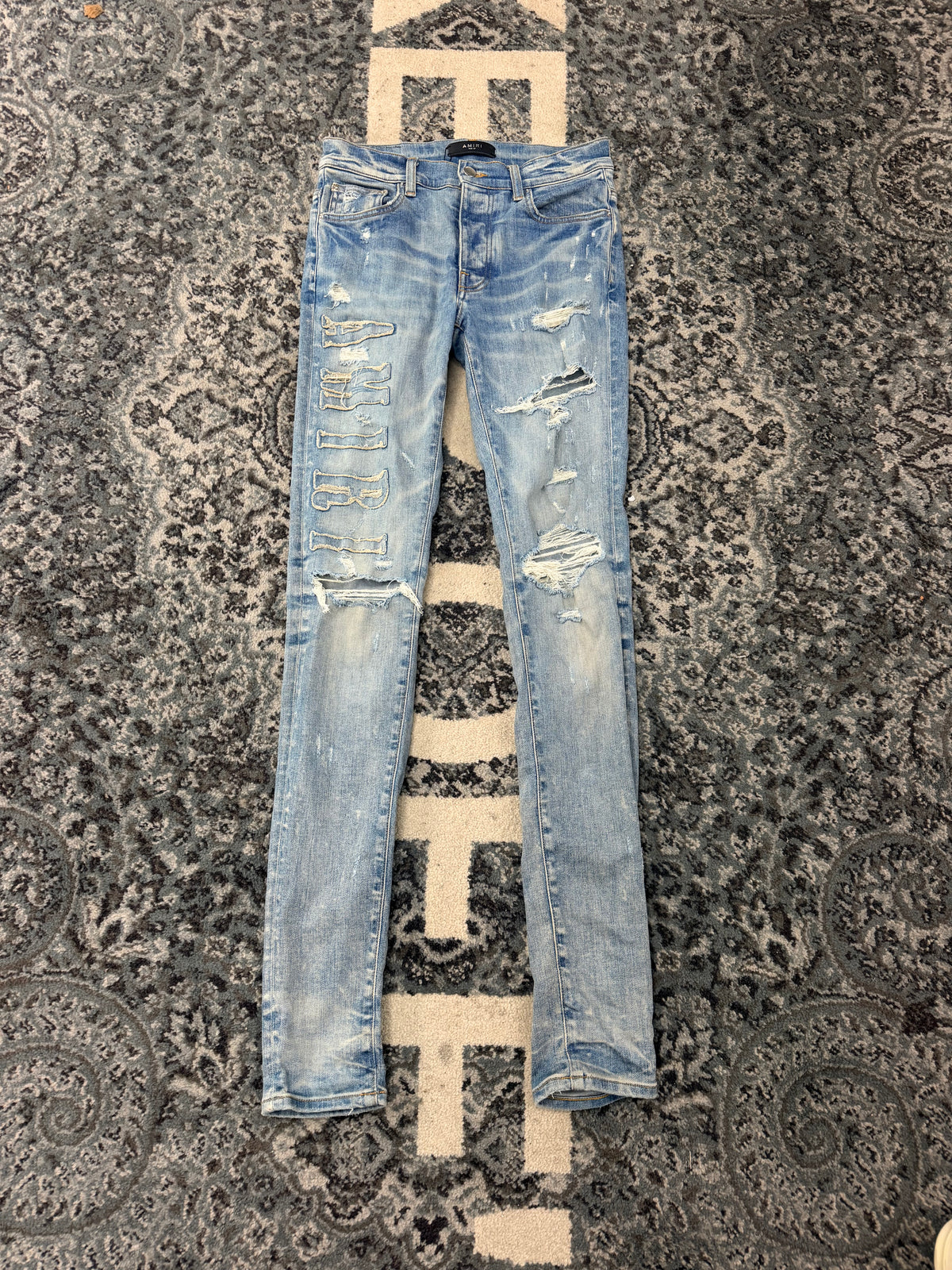 Amiri Denim Side Logo Jeans Size 29 U