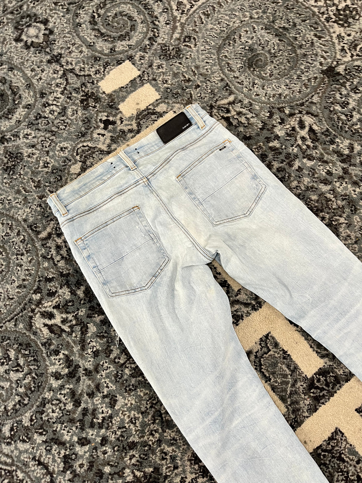 Amiri MX1 white patch blue jeans sz 31 U
