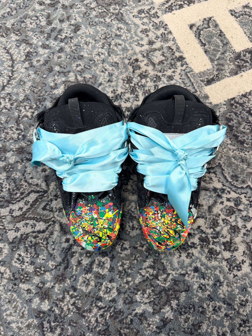 Lanvin Paint Splatter Curb Sneakers Size 10 US NB