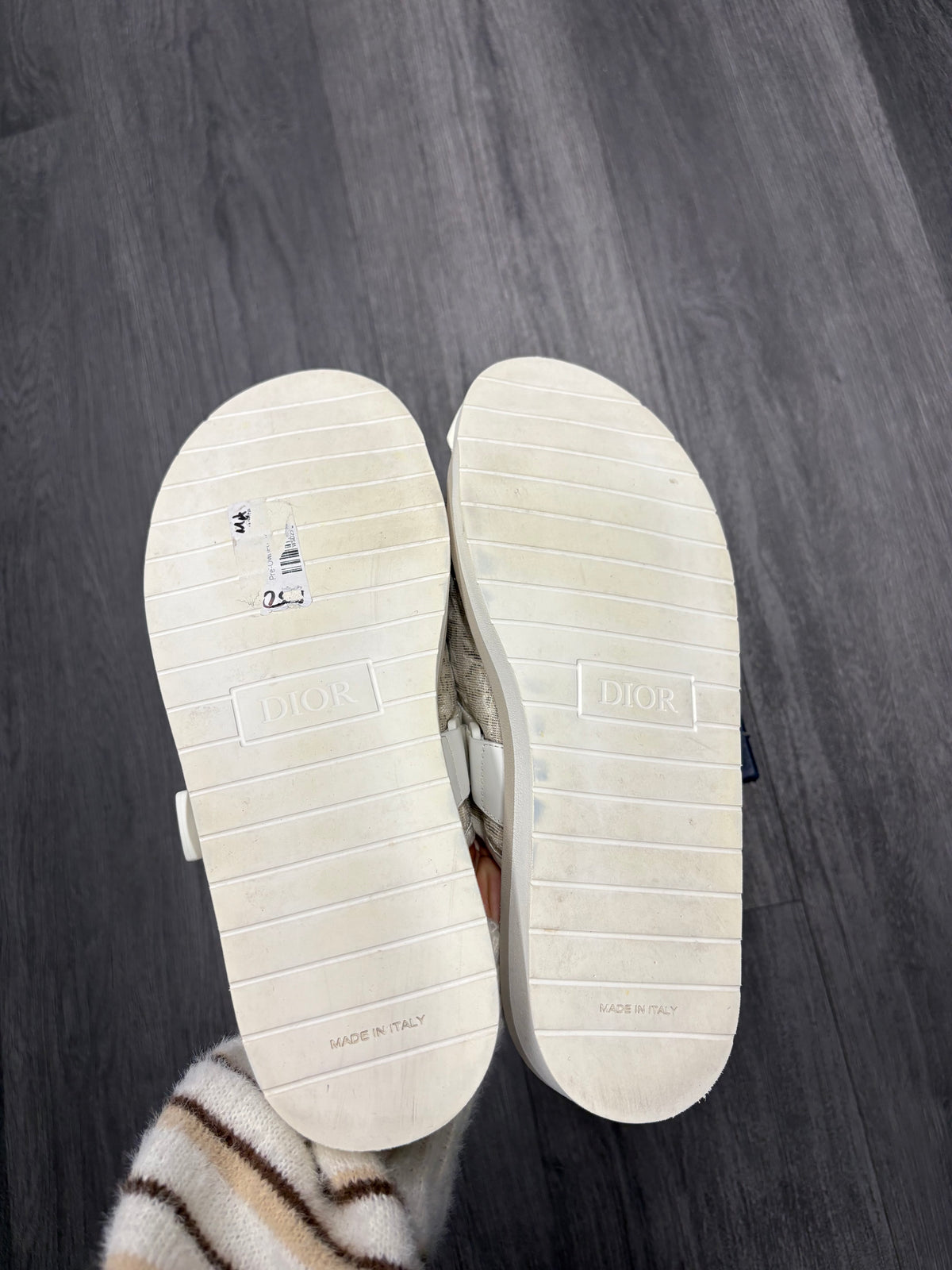 Dior Cream Oblique Slides Size 12 WB U