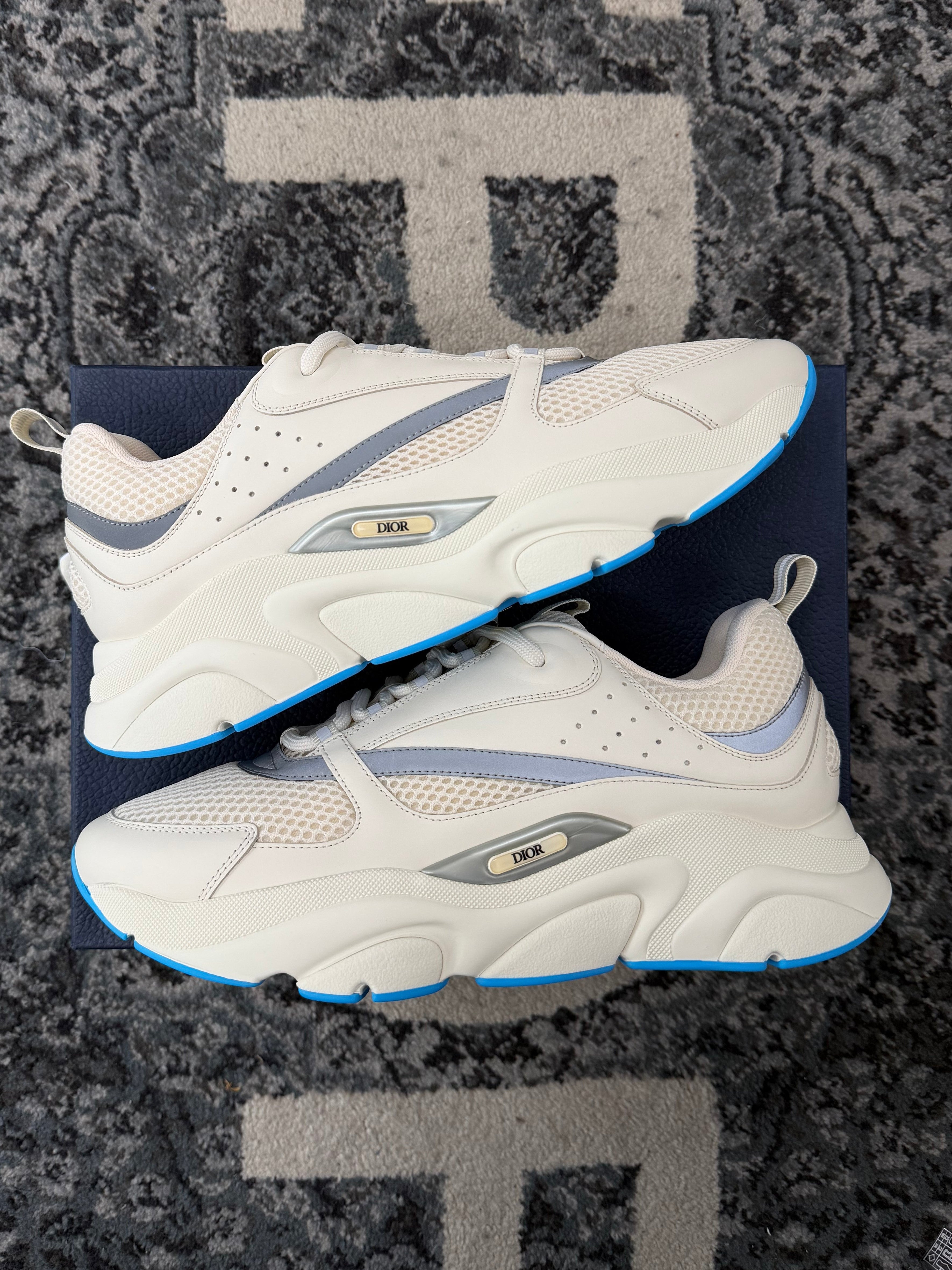 DIOR B22 crème/blue runners 45 (12M) OG ALL DS