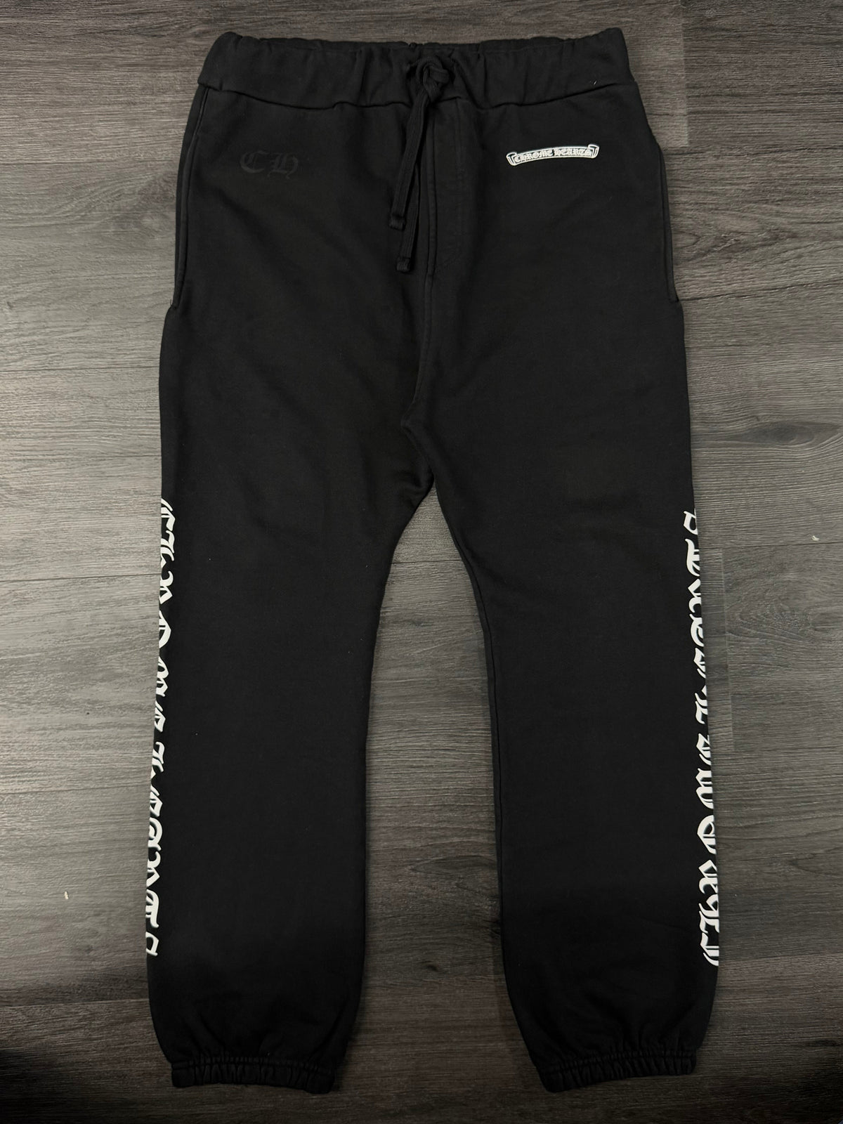 CHROME HEARTS scroll logo pocket sweatpants black M U