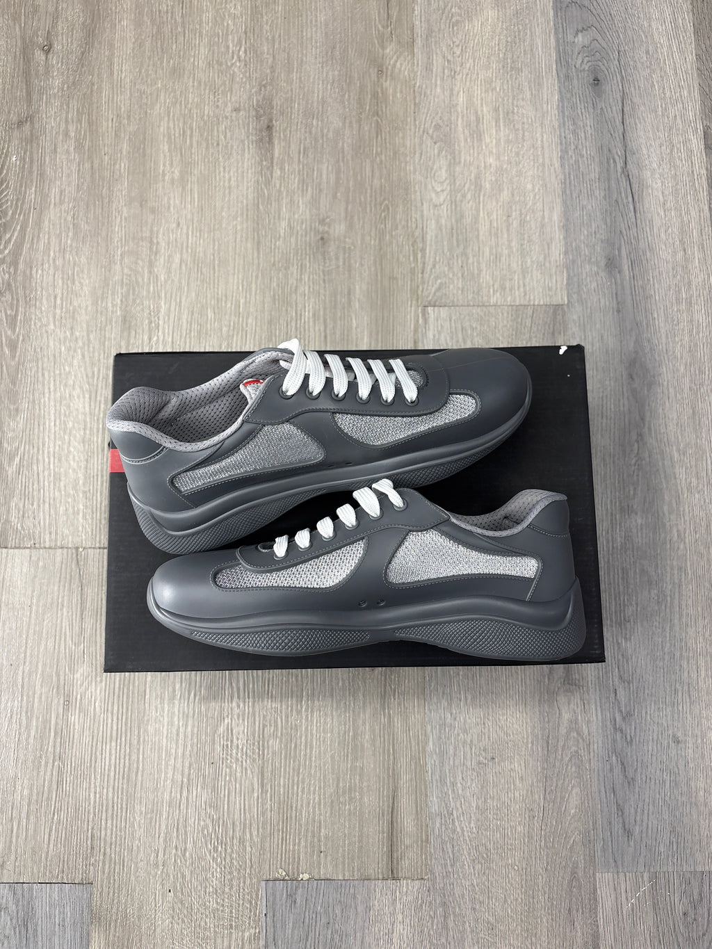 Prada rubber grey cups sz 41 NEW