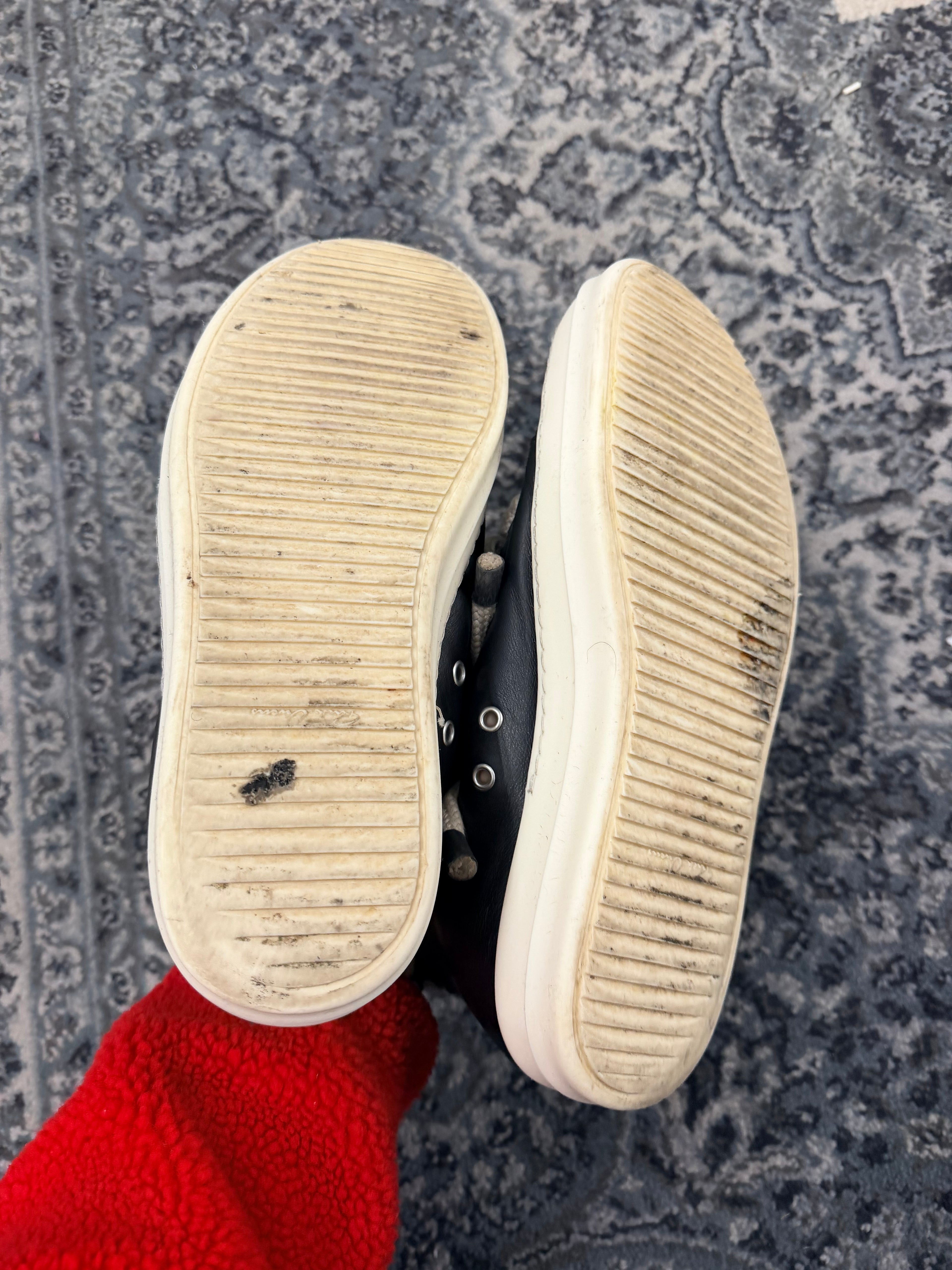 RICK OWENS jumbo lace lowtops black 44 NB U