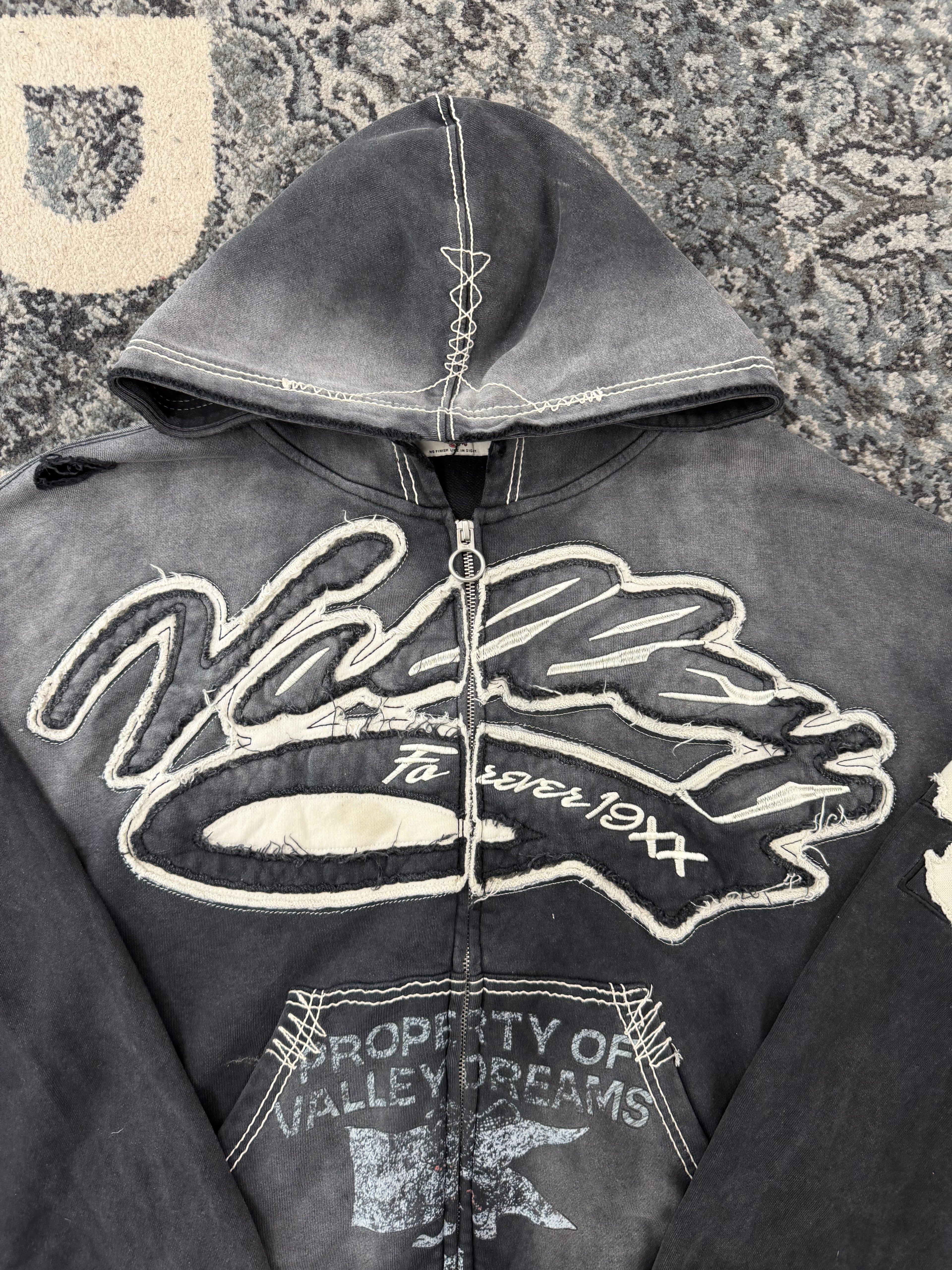 VALE religion zip up hoodie grey XL U