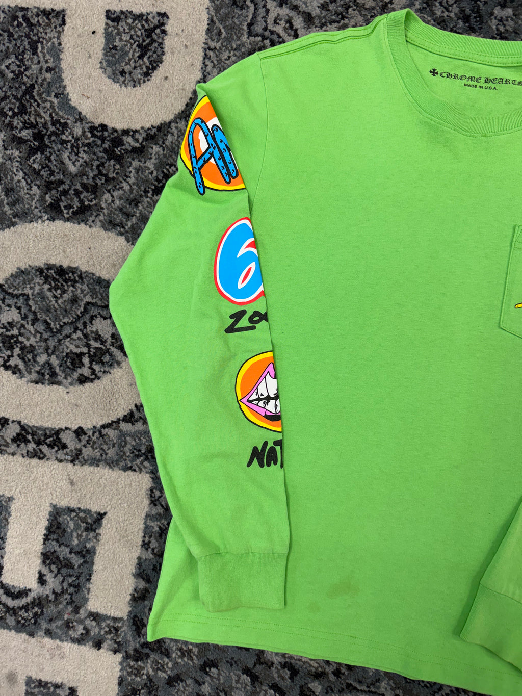 CHROME HEARTS matty boy sex records longsleeve green M U