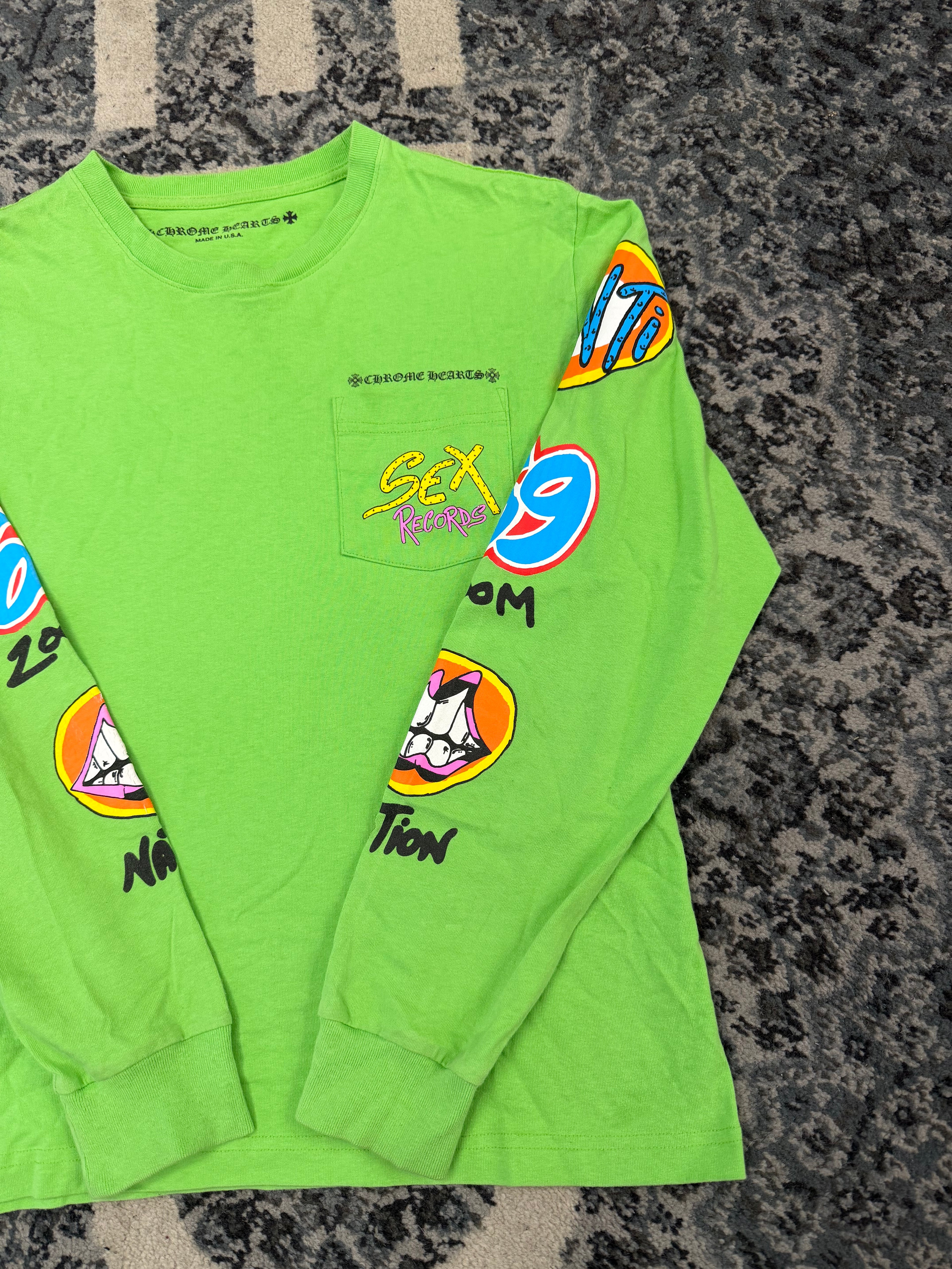 Chrome Hearty "Matty boy sex records" long sleeve sz M U