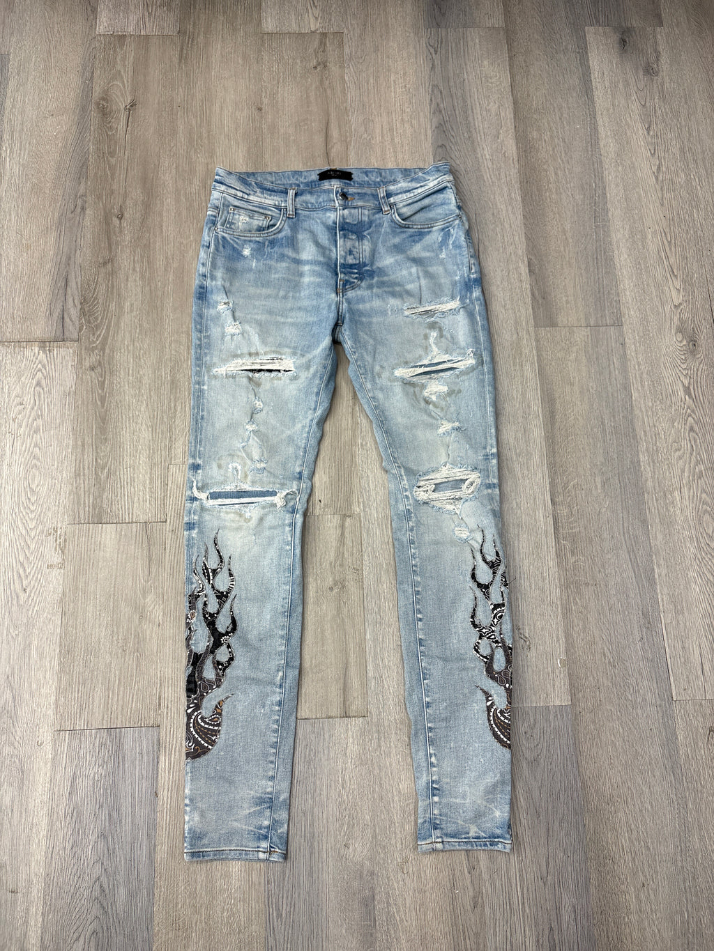 MA bandana flame jeans indigo 32 U
