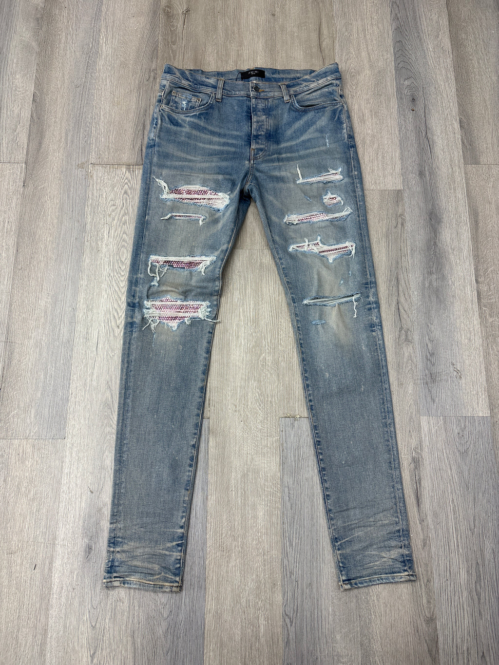 MA pink crystal jeans indigo 36 U