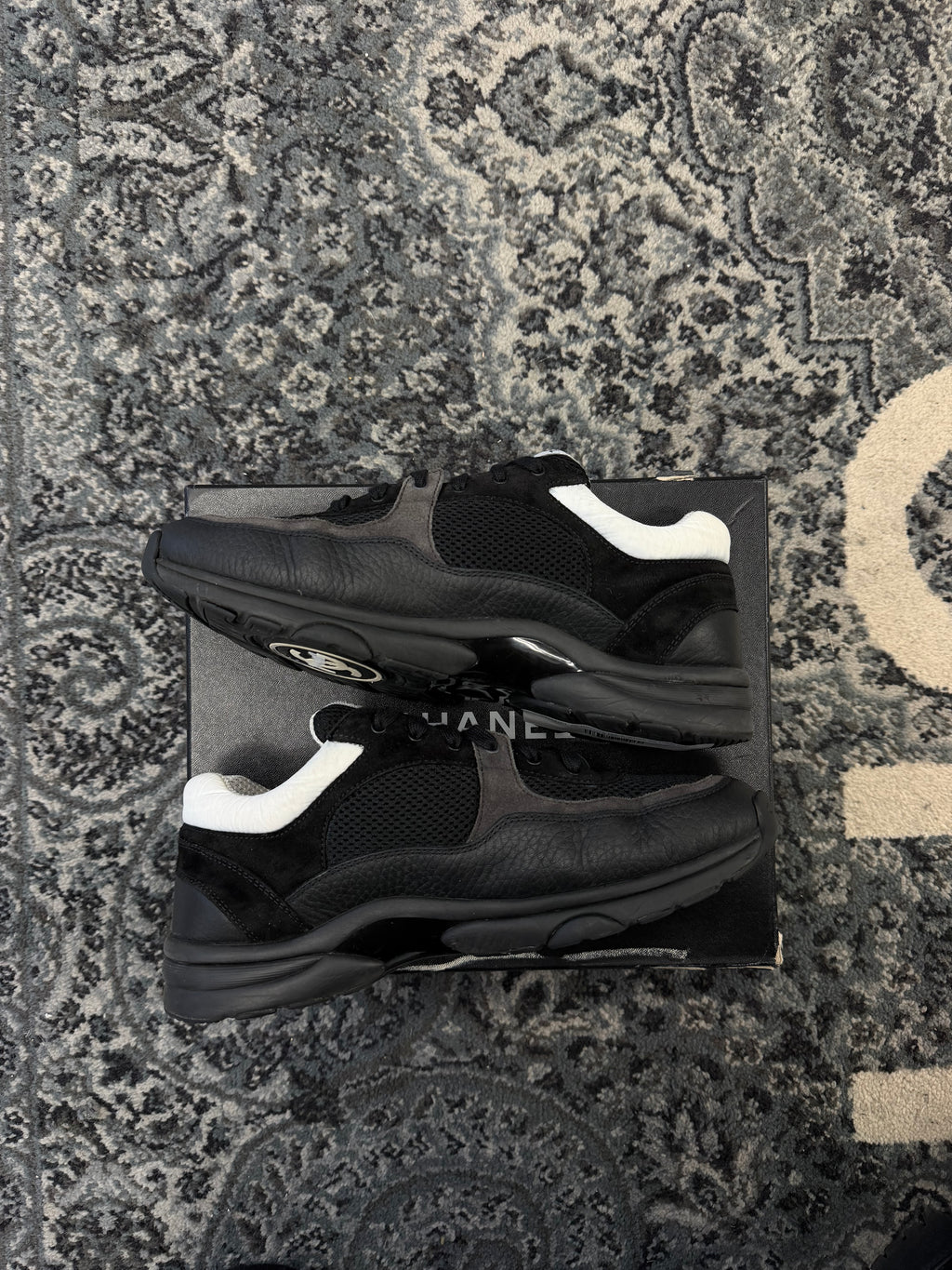 CHANEL cc runners black/white 42 (9M) U