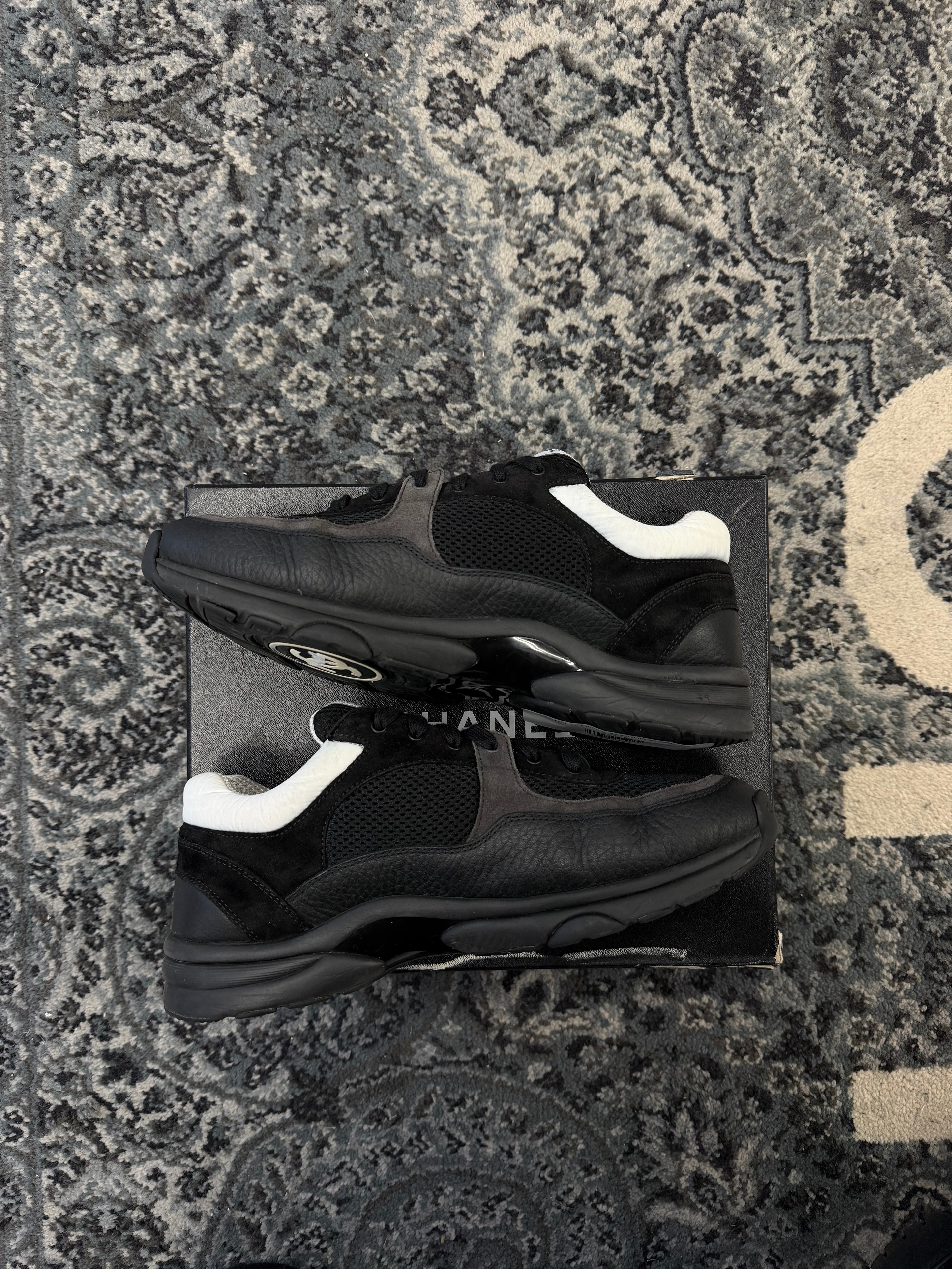 CHANEL cc runners black/white 42 (9M) U