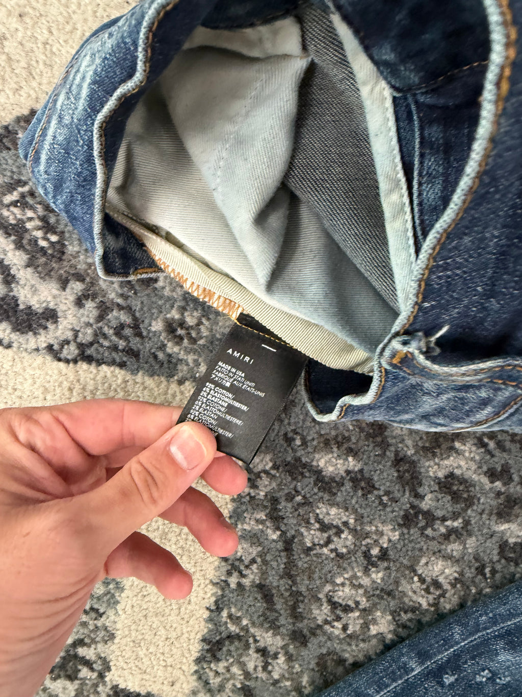 AMIRI shotgun distressed jeans dark indigo 31 U