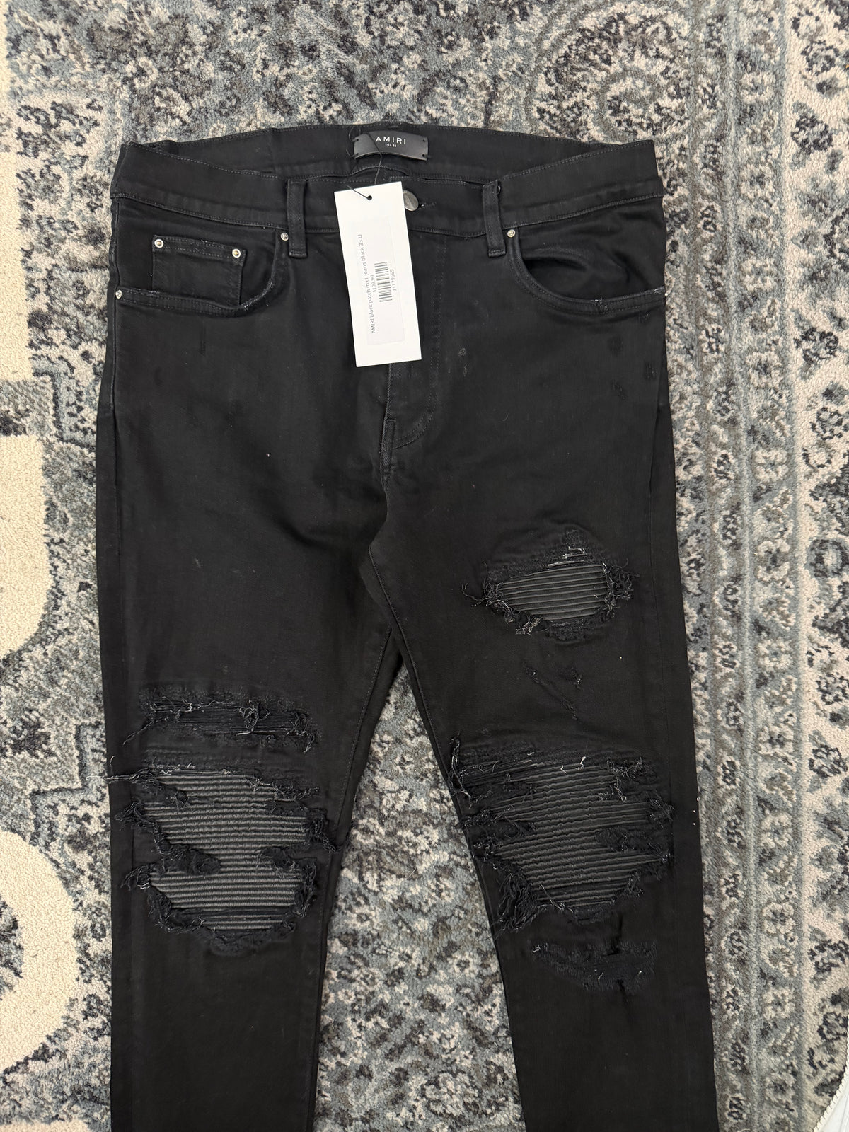 AMIRI black patch mx1 jeans black 33 U