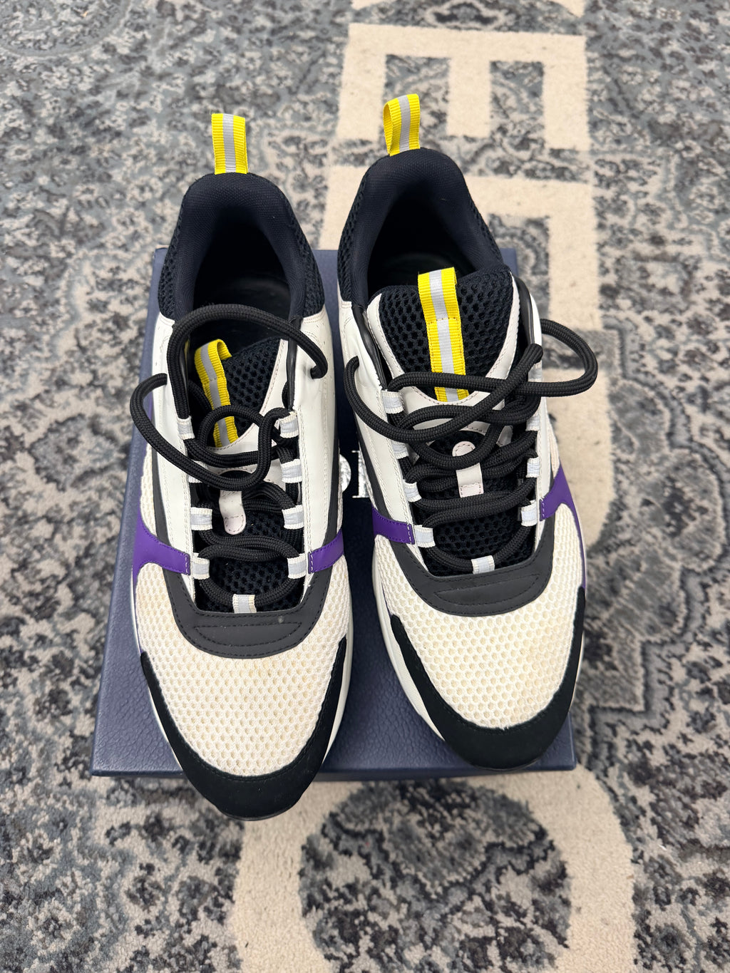 Dior B22 White & Yellow Size 47 With Box U