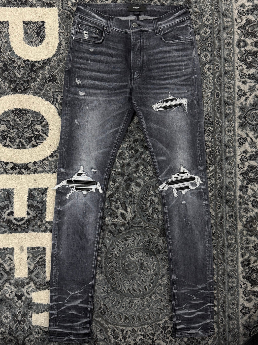 AMIRI black patch mx1 jeans storm grey 30 U