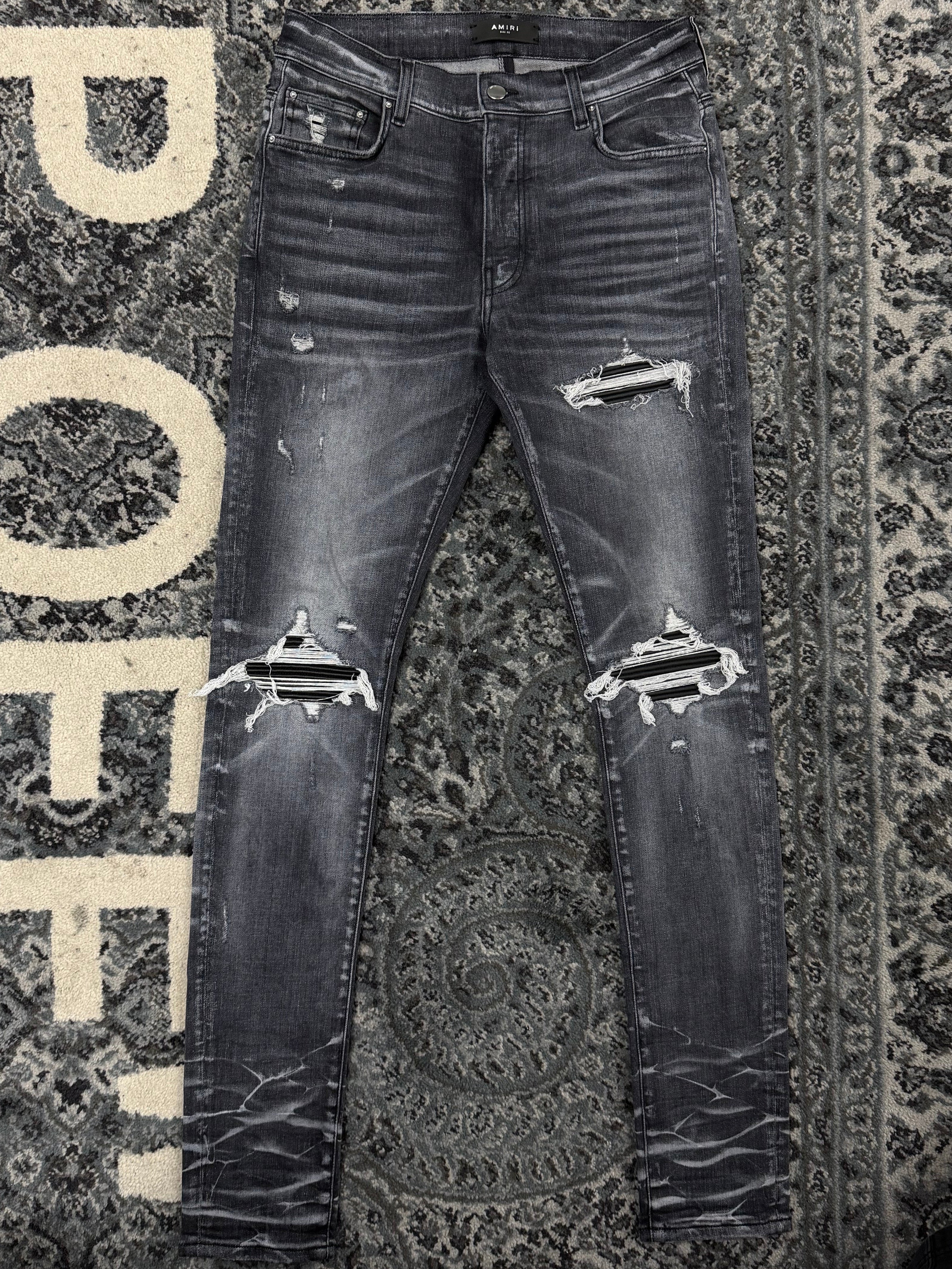 AMIRI black patch mx1 jeans storm grey 30 U