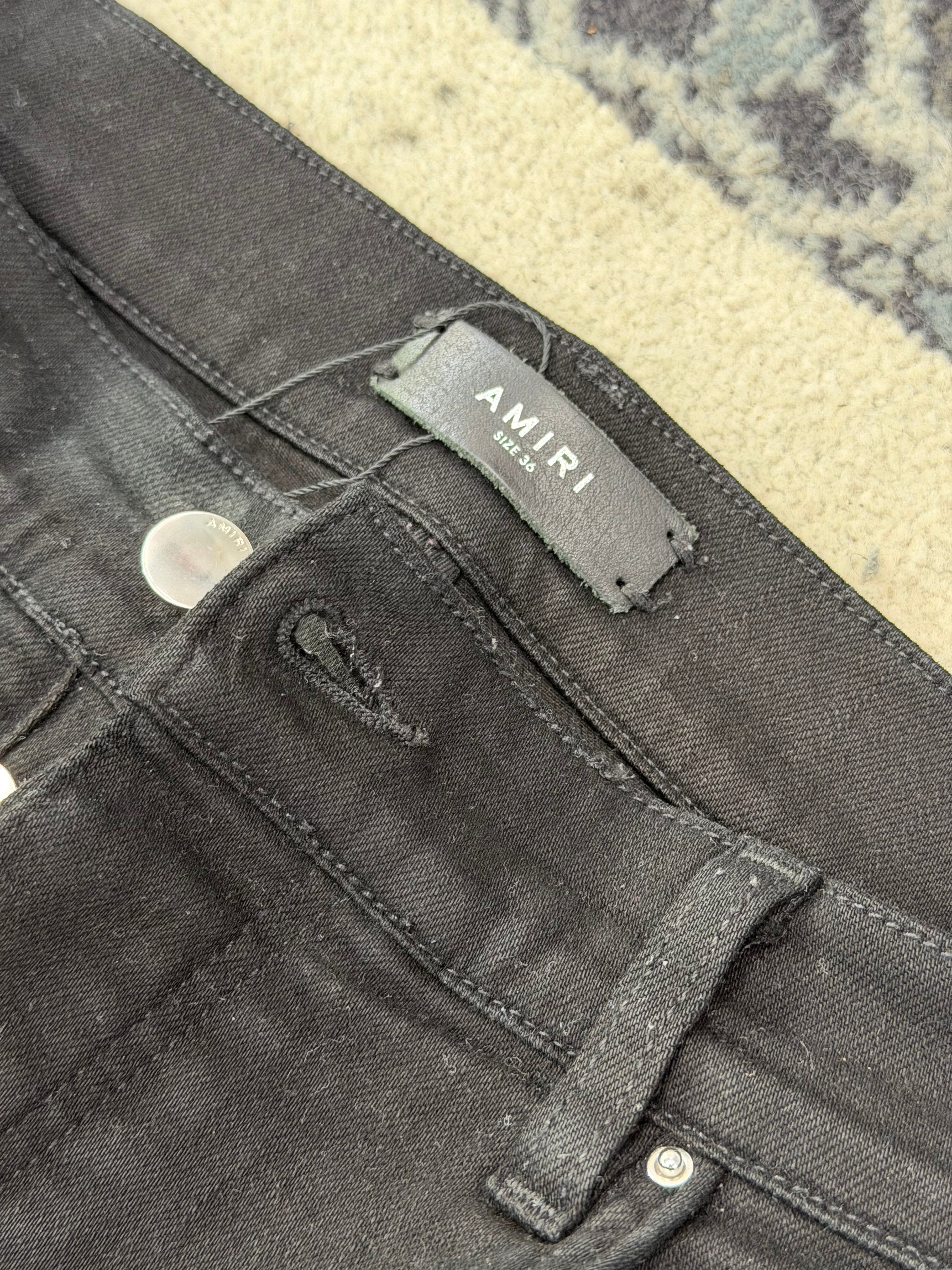 AMIRI black bandana mx1 jeans black 36 U