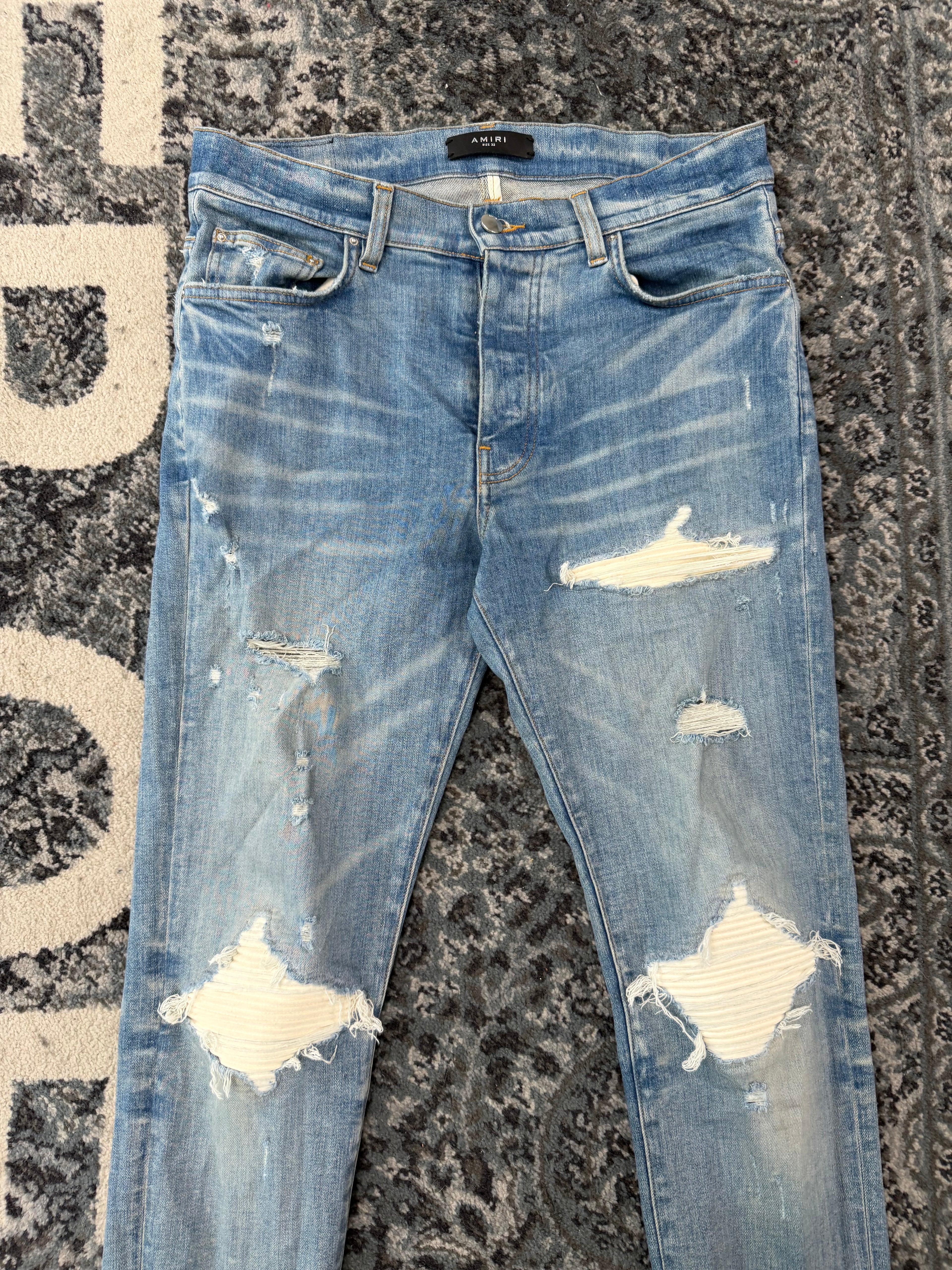 AMIRI white patch mx1 jeans indigo 32 U