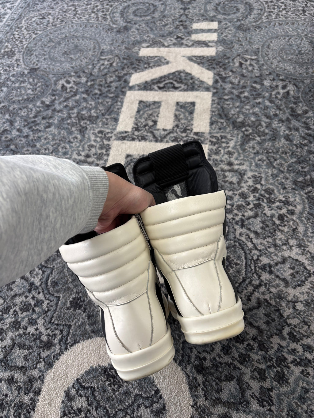 RICK OWENS geobasket hightops black 42 (9M) NB U